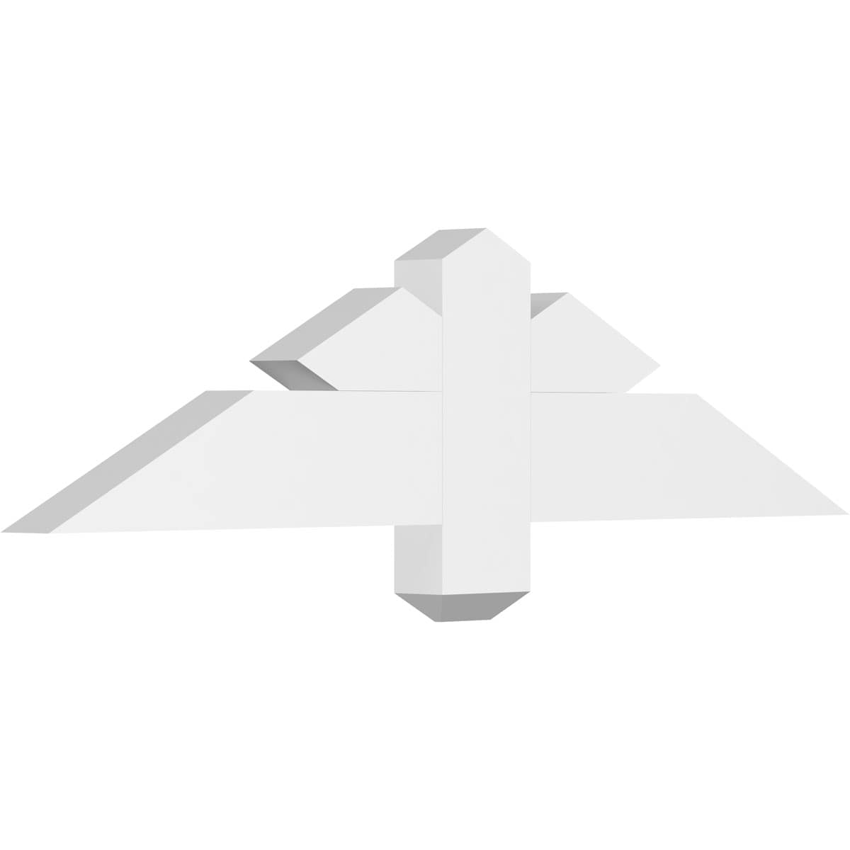 Ekena Millwork GBP036X09X0204KEN00 Kennewick White PVC Gable bracket