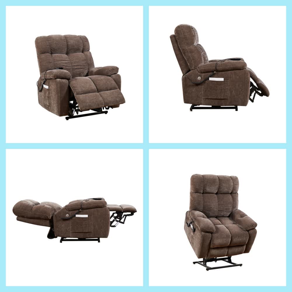 Coolbibila KNOX-RECLINER-BROWN chairs - View #4