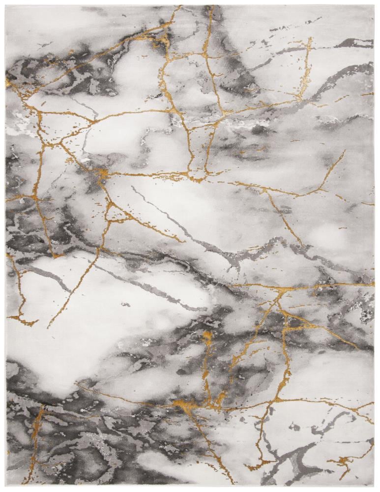 Safavieh CFT877F-6 Craft Karlu 7 x 9 (ft) Loomed Polypropylene Gray/Gold Rectangular Indoor Geode Area rug