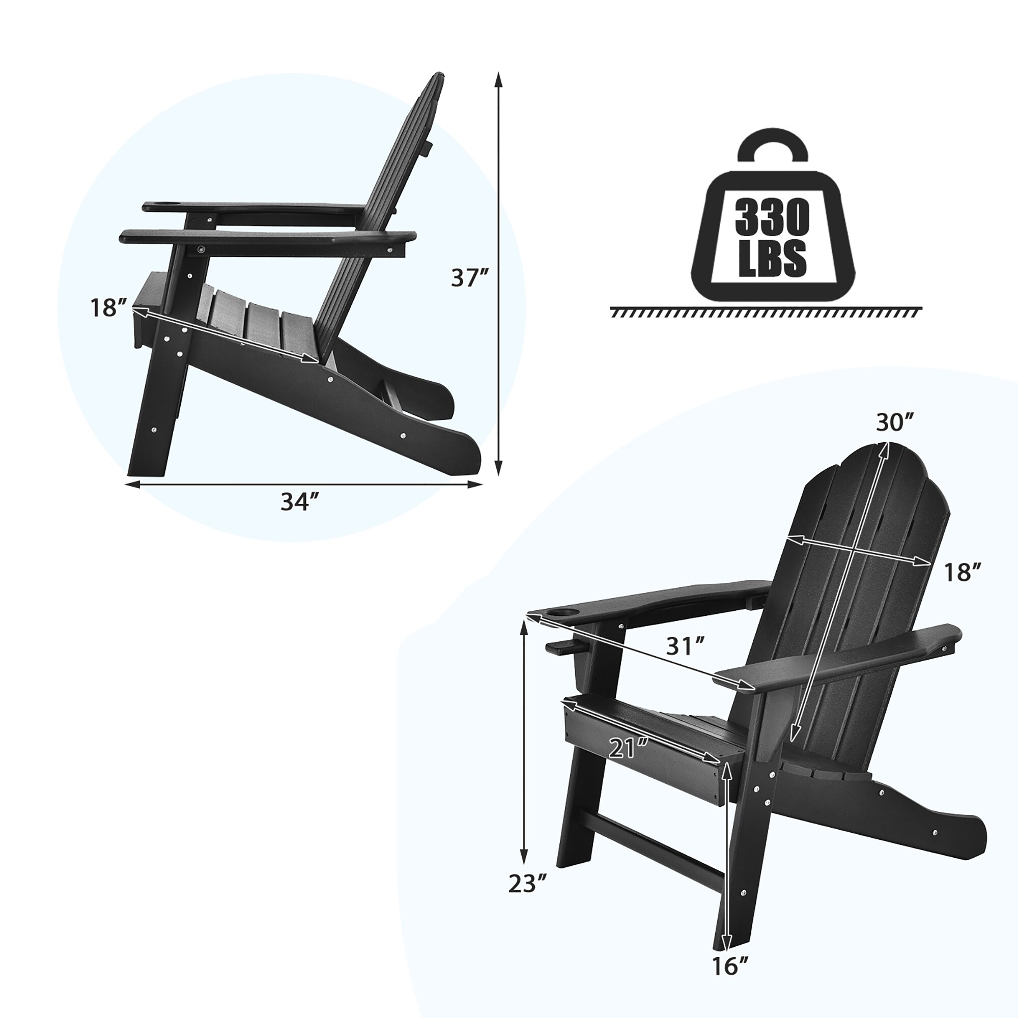 Costway NP10292BK Patio-Chairs - View #5