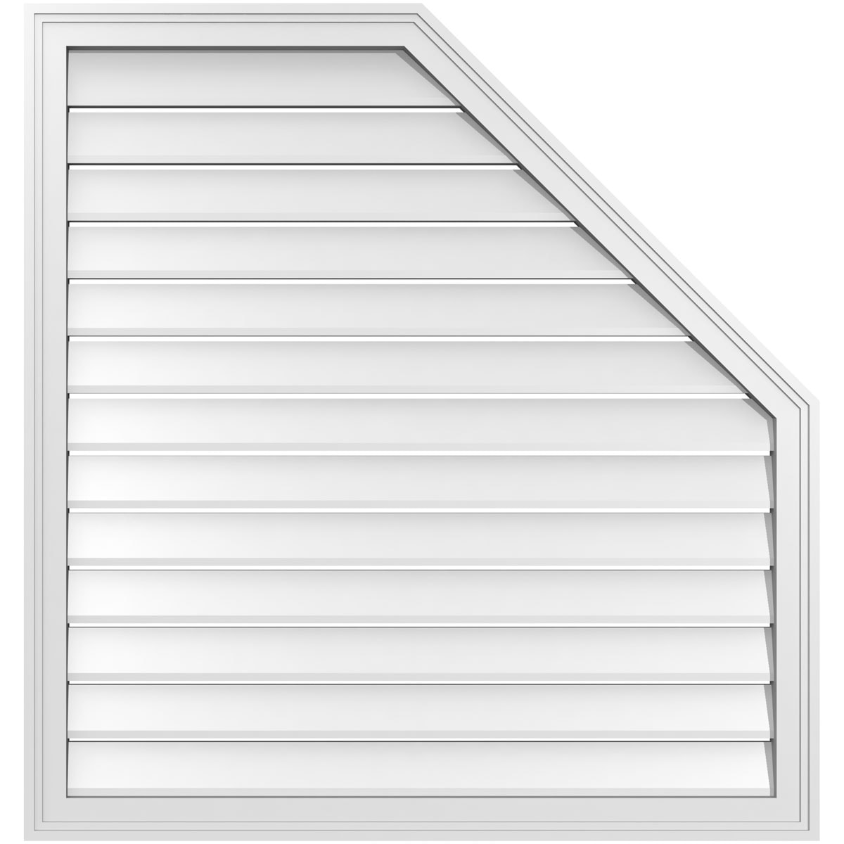 Ekena Millwork GVPOR38X4002SF 38-Inches x 40-Inches Off-white Octagon PVC Gable Louver Vent