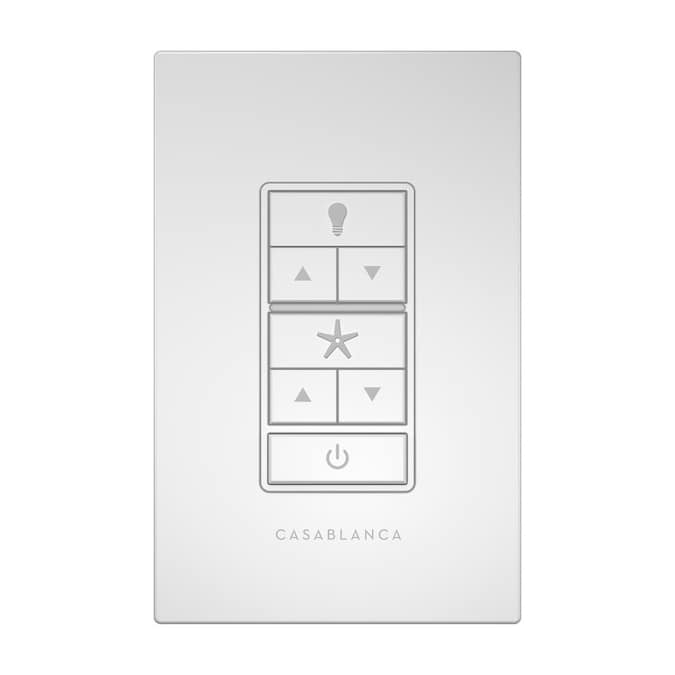Casablanca 4 Sd White Wall Mount, Casablanca Ceiling Fan Remote Control Replacement