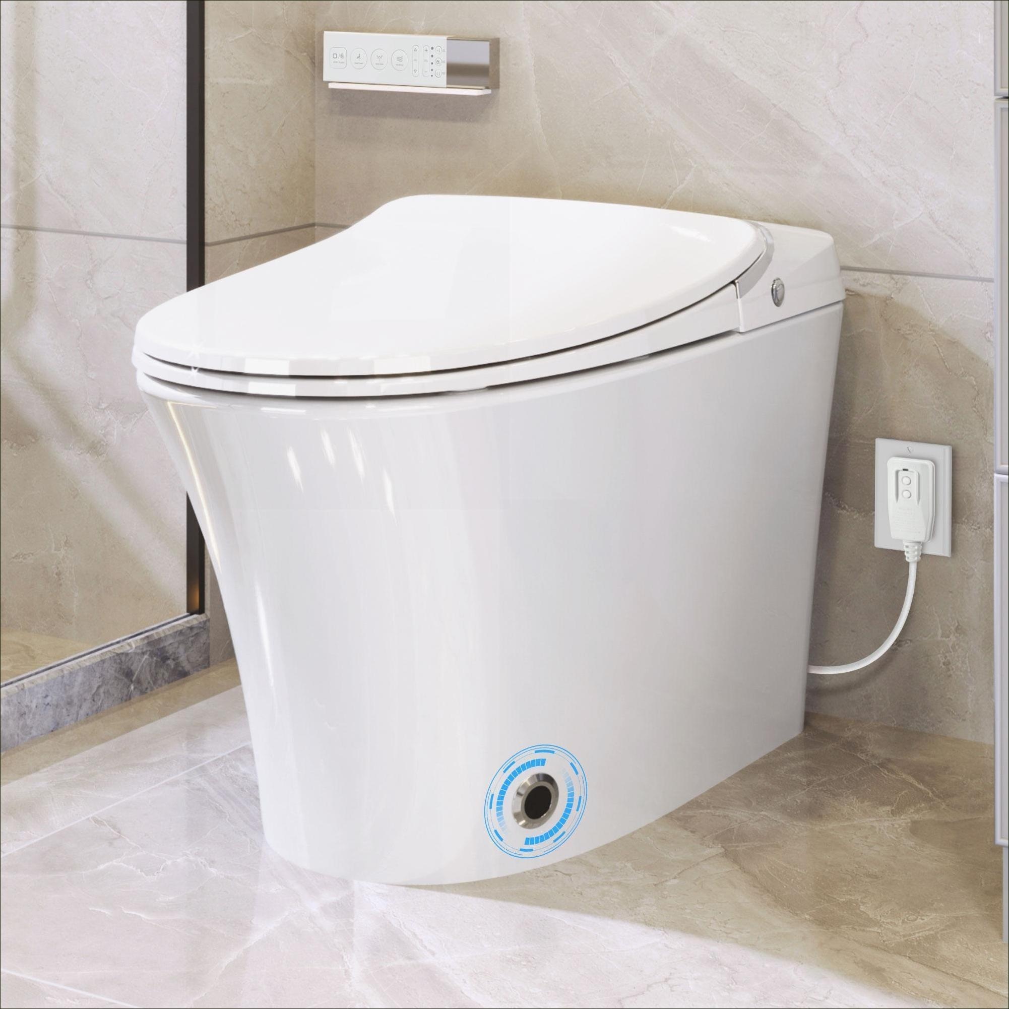 Watnature -  Elongated Luxury Smart Bidet Toilet Heated Seat Warm Water Dryer Remote Control Powe...
