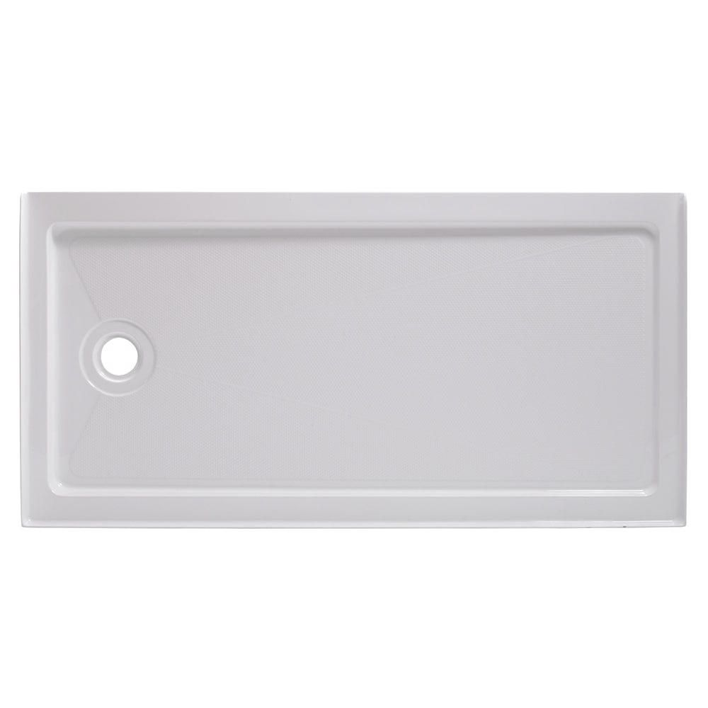 CRAFT + MAIN 60-in W x 30-in L x 3.625-in H White Single Threshold ...