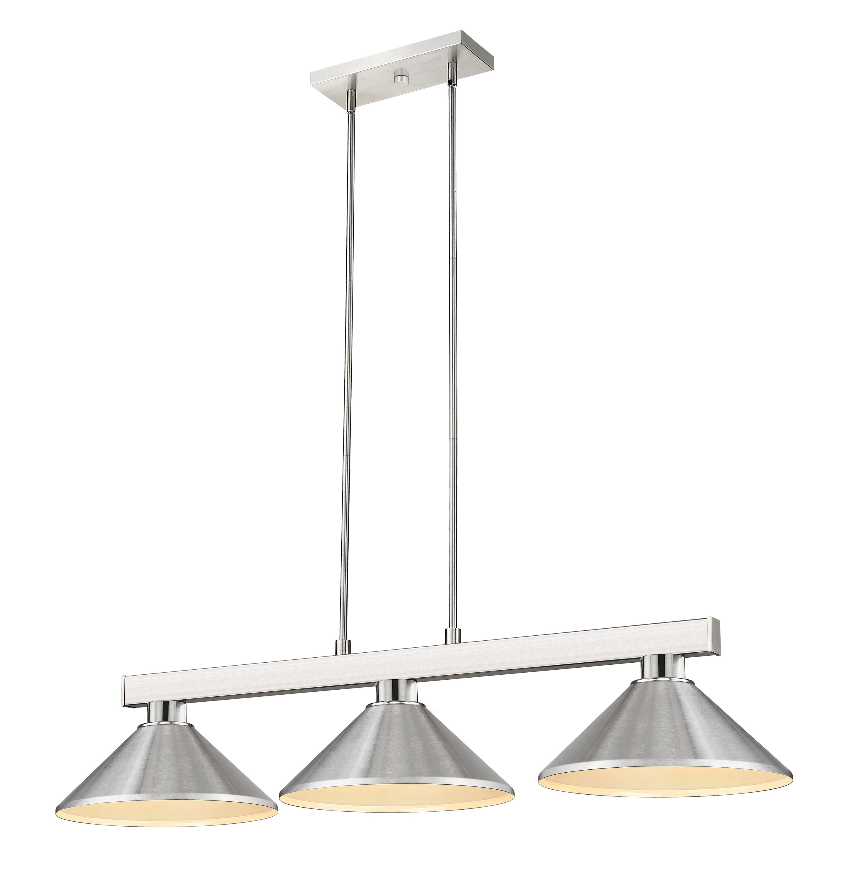 Z-Lite 152BN-MBN Players Brushed Nickel Incandescent Medium base (E-26) Pool Table Lighting