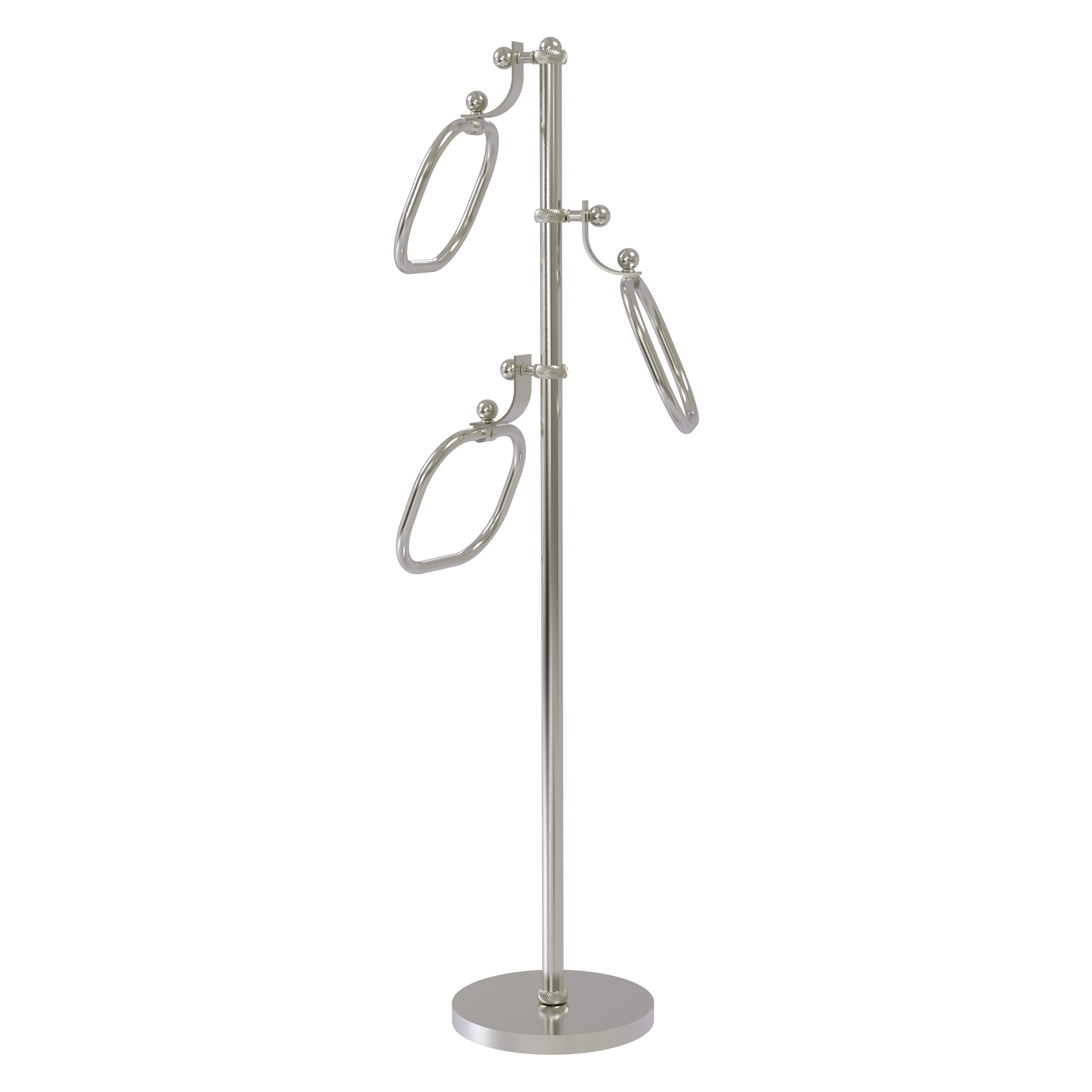 Allied Brass TS-83T-SN Satin Nickel Freestanding floor Single Towel Ring