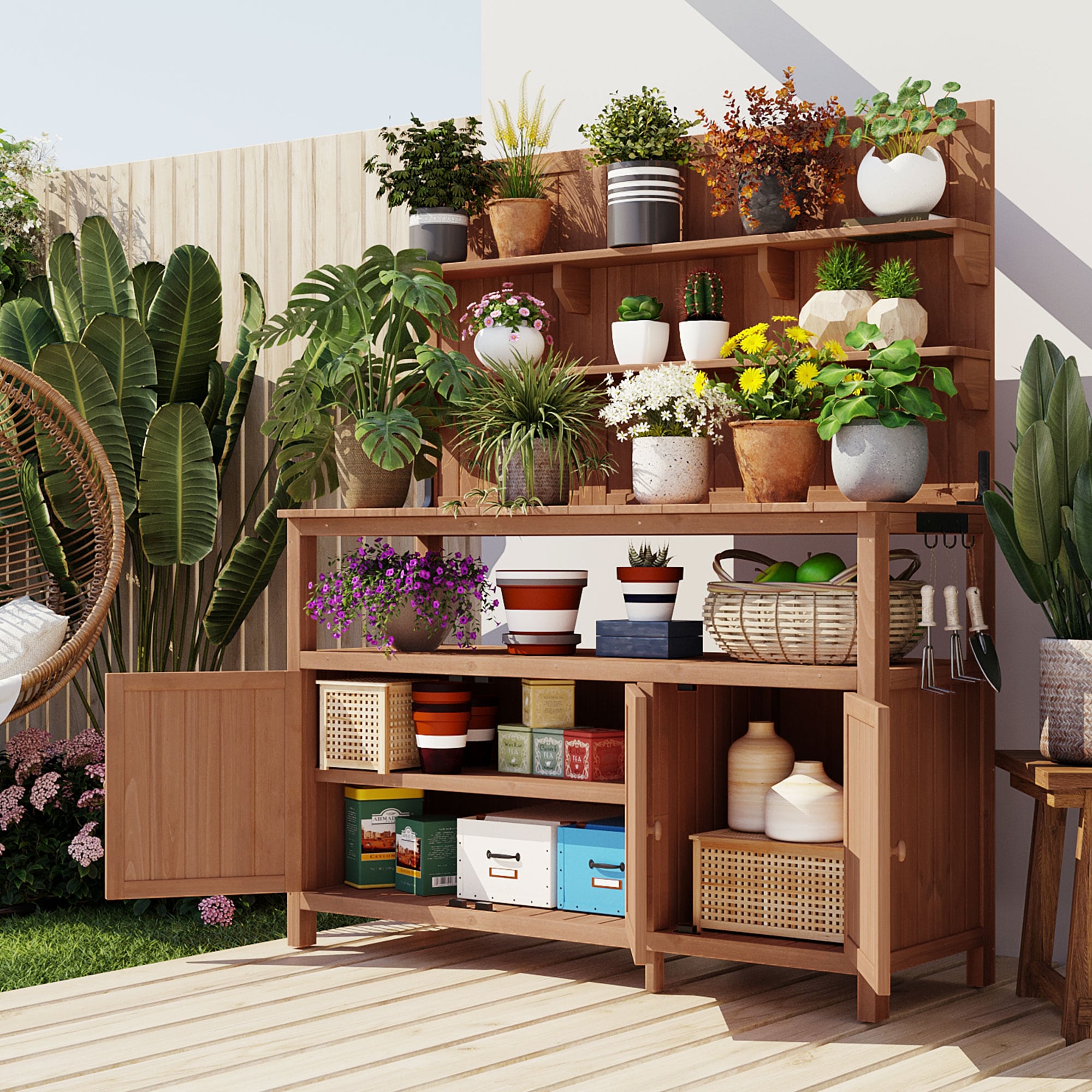 AHIOU HOME ZAAHG-P233280DPB Potting-Benches - View #2