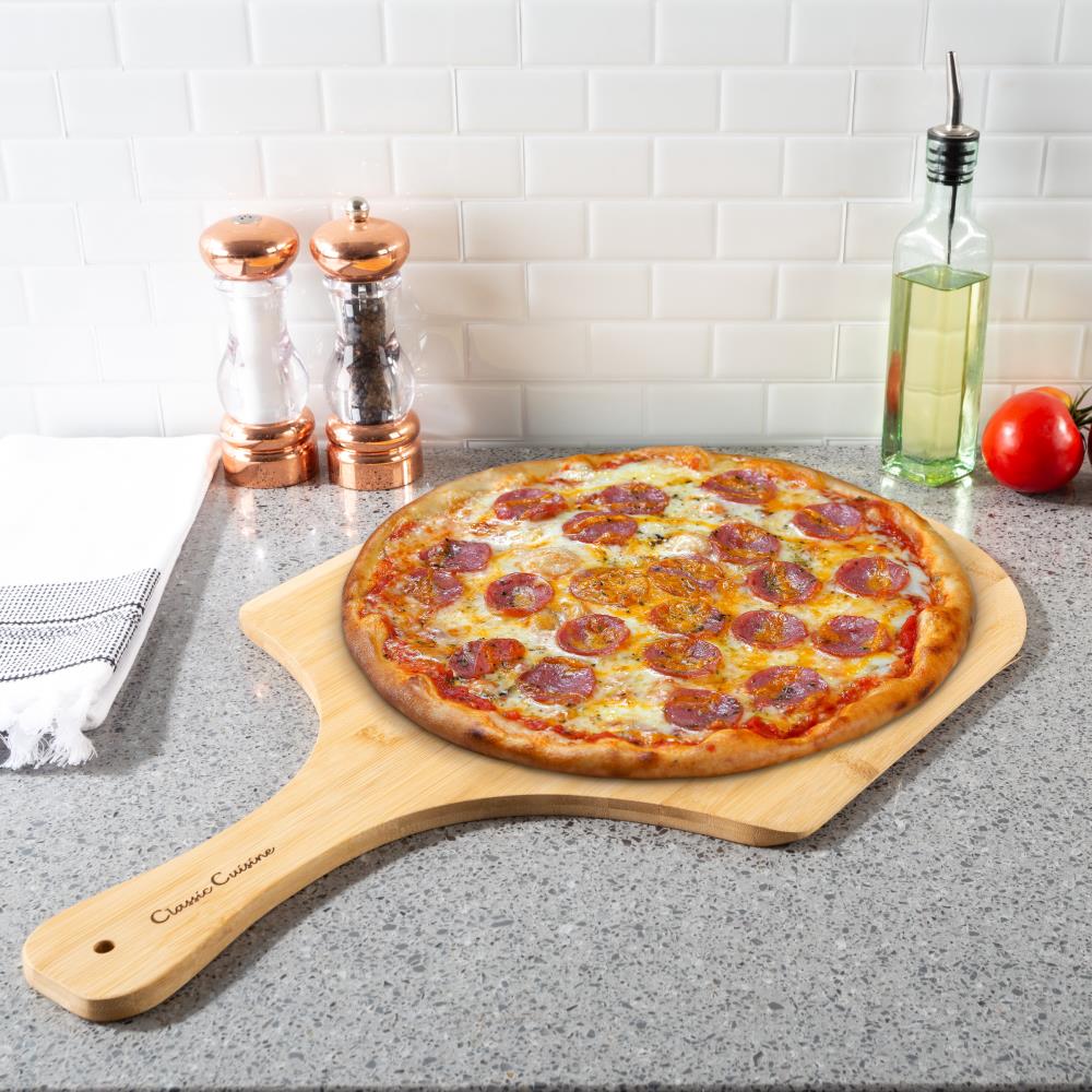 OUNONA Pizza Peel Pizza Paddle Cheese Board for Baking Homemade Pizza and Bread 12 Inch 