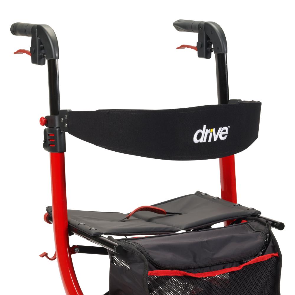 Drive Medical Nitro Euro Style Rollator Rolling Walker Red Rtl10266 At