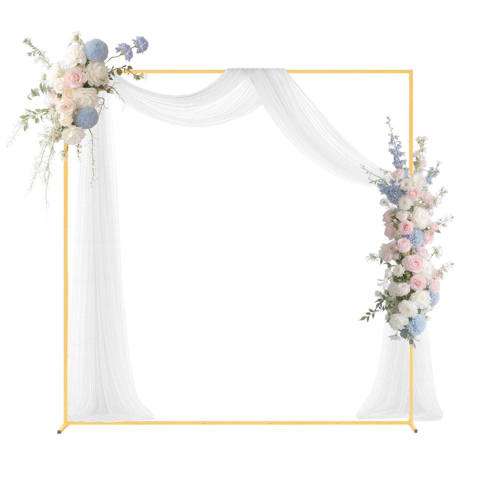 Mecale 6.6 x 6.6 ft Metal Arch Backdrop Stand for Wedding Party and Garden Event Decoration