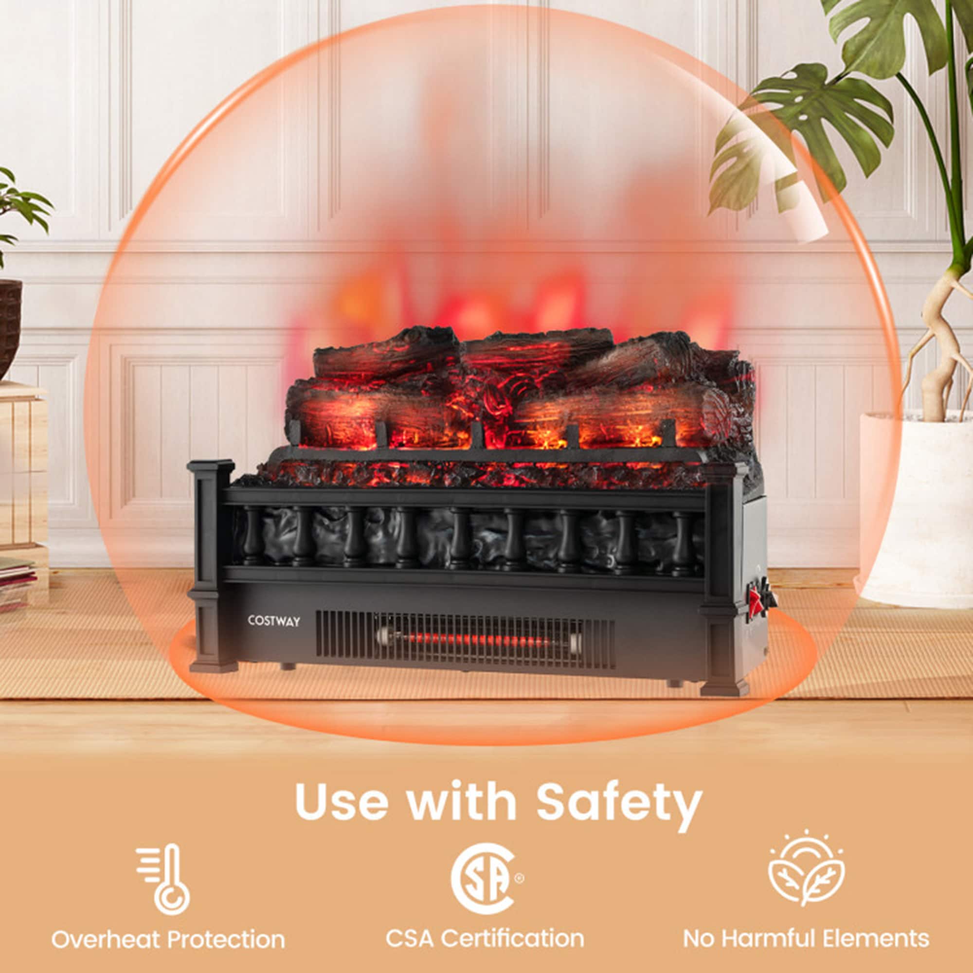 Mondawe MO-SEF5876 Electric-Fireplace-Logs - View #4