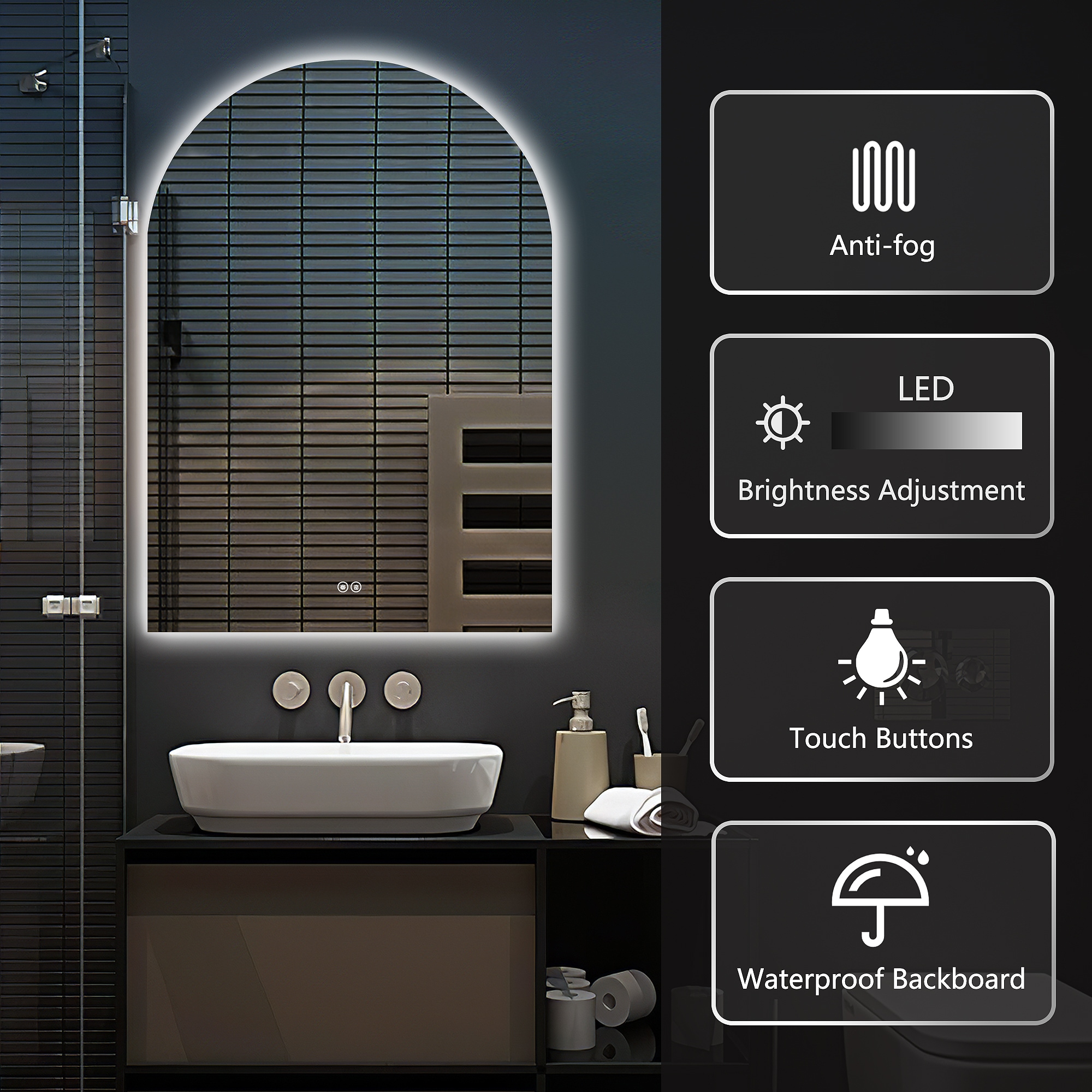 Dovelina LS-A-MR03049 Framed-Bath-Mirrors - View #4