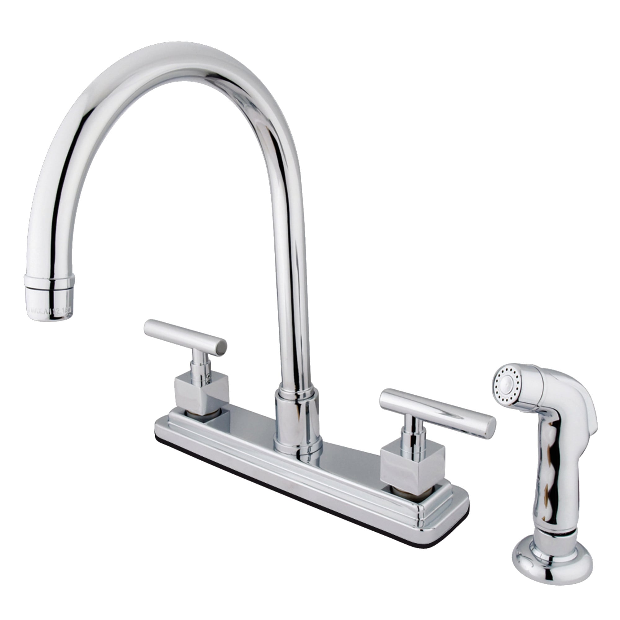 Elements of Design ES8791CQL Claremont Chrome Double Handle Deck-mount Kitchen Faucet ( Deck Plate Included ) ( Side Sprayer Included )