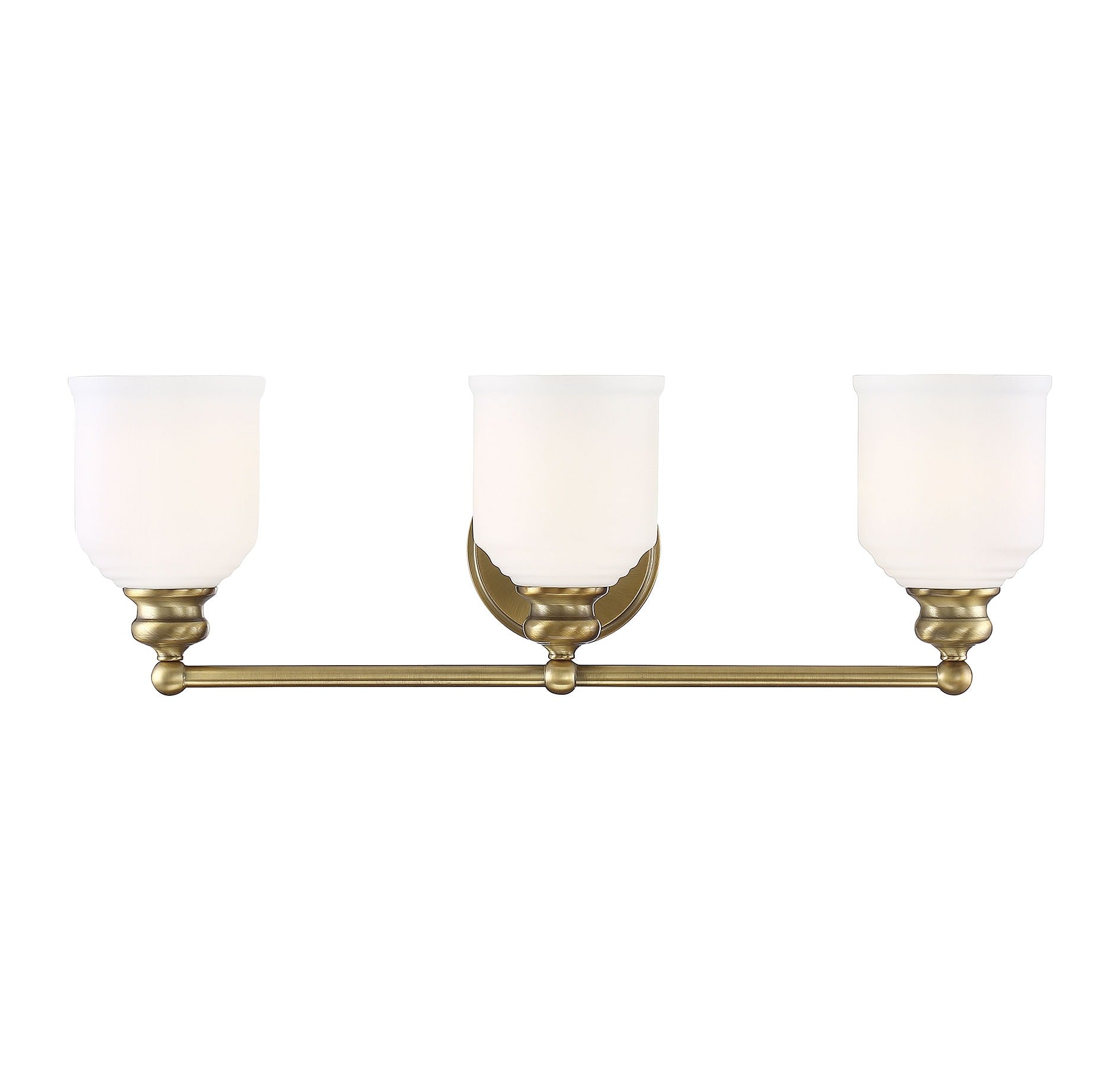 Savoy House Essentials 8-6836-3-322 Melrose 24-in 3 -Light Brushed Brass Vintage Vanity light