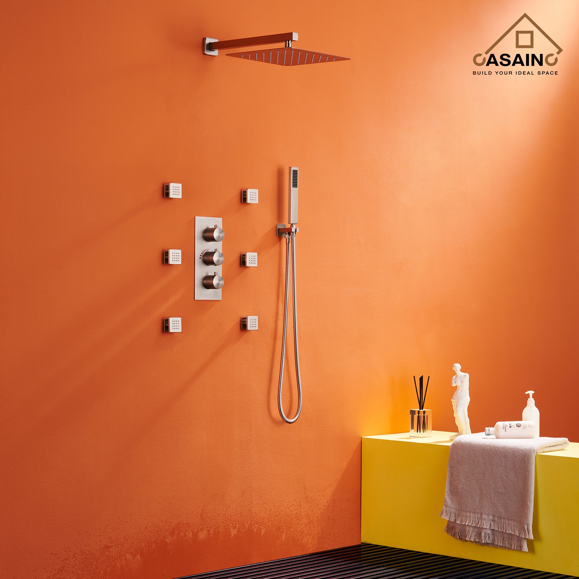 CASAINC M6001-A-12-BN Showerhead-Bar-Panels - View #9