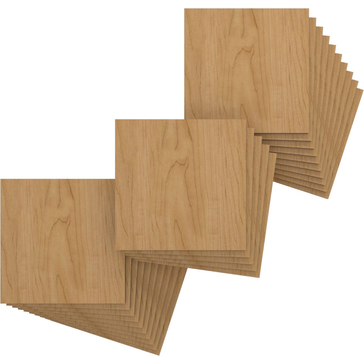 Ekena Millwork HBW12X12X375DMA 11-3/4-in x 11-3/4-in Smooth Paintable/Stainable Wood Wall Panel ( 25 -Pack, Covers 0.96-sq ft )