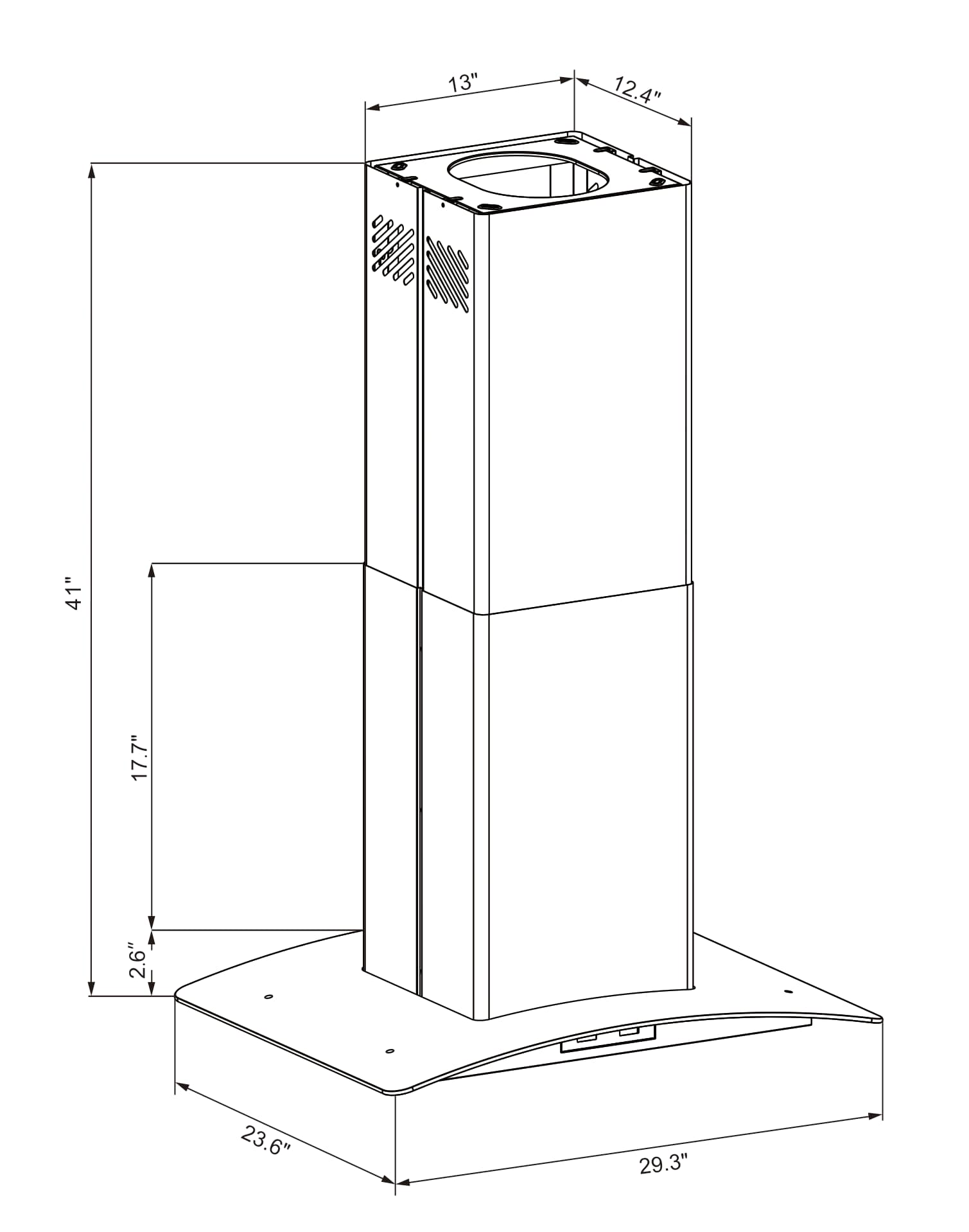 Winflo LRI01B30 Island-Range-Hoods - View #6