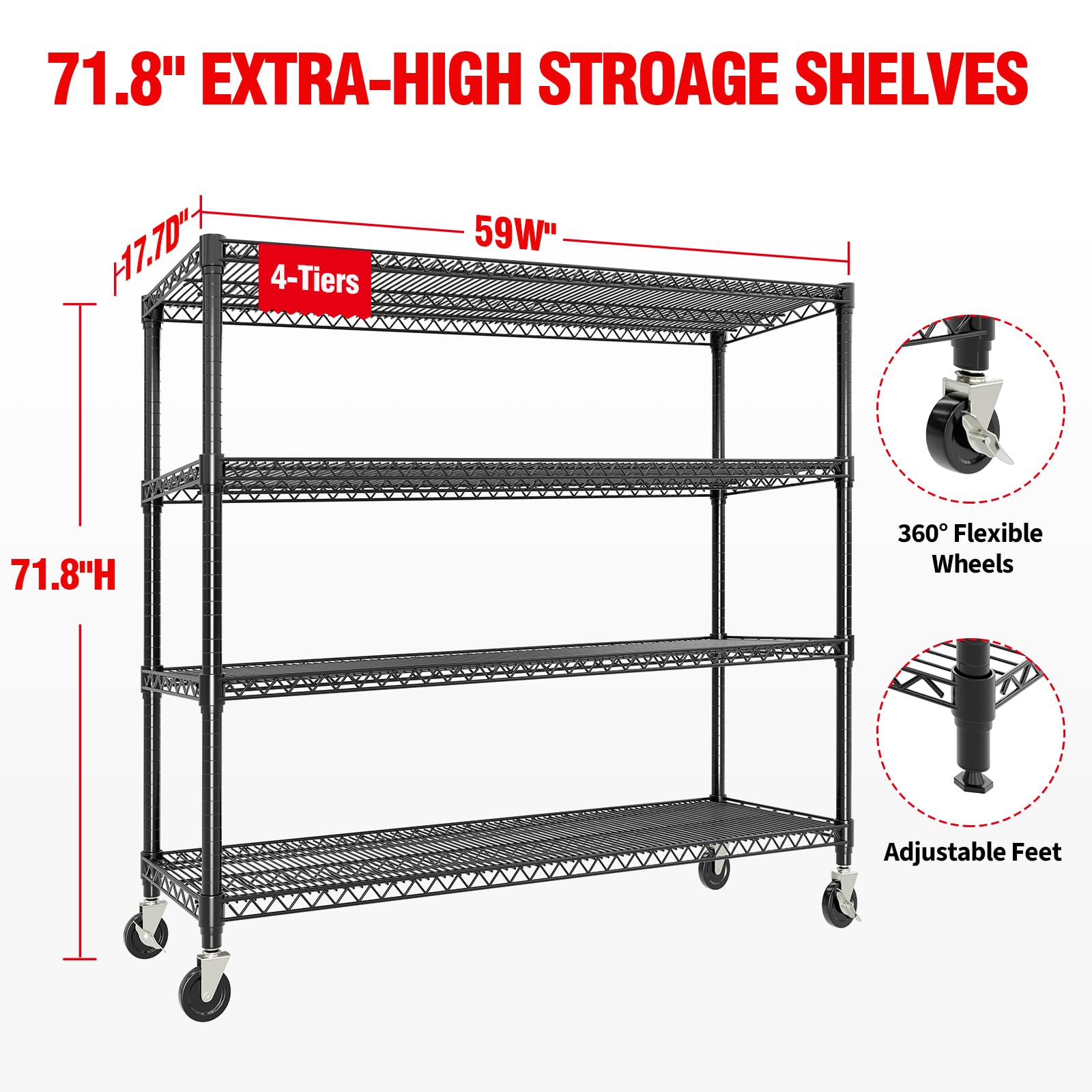 Garvee IEHYPYTAWFU4NDPR8 Wire-Shelves - View #6
