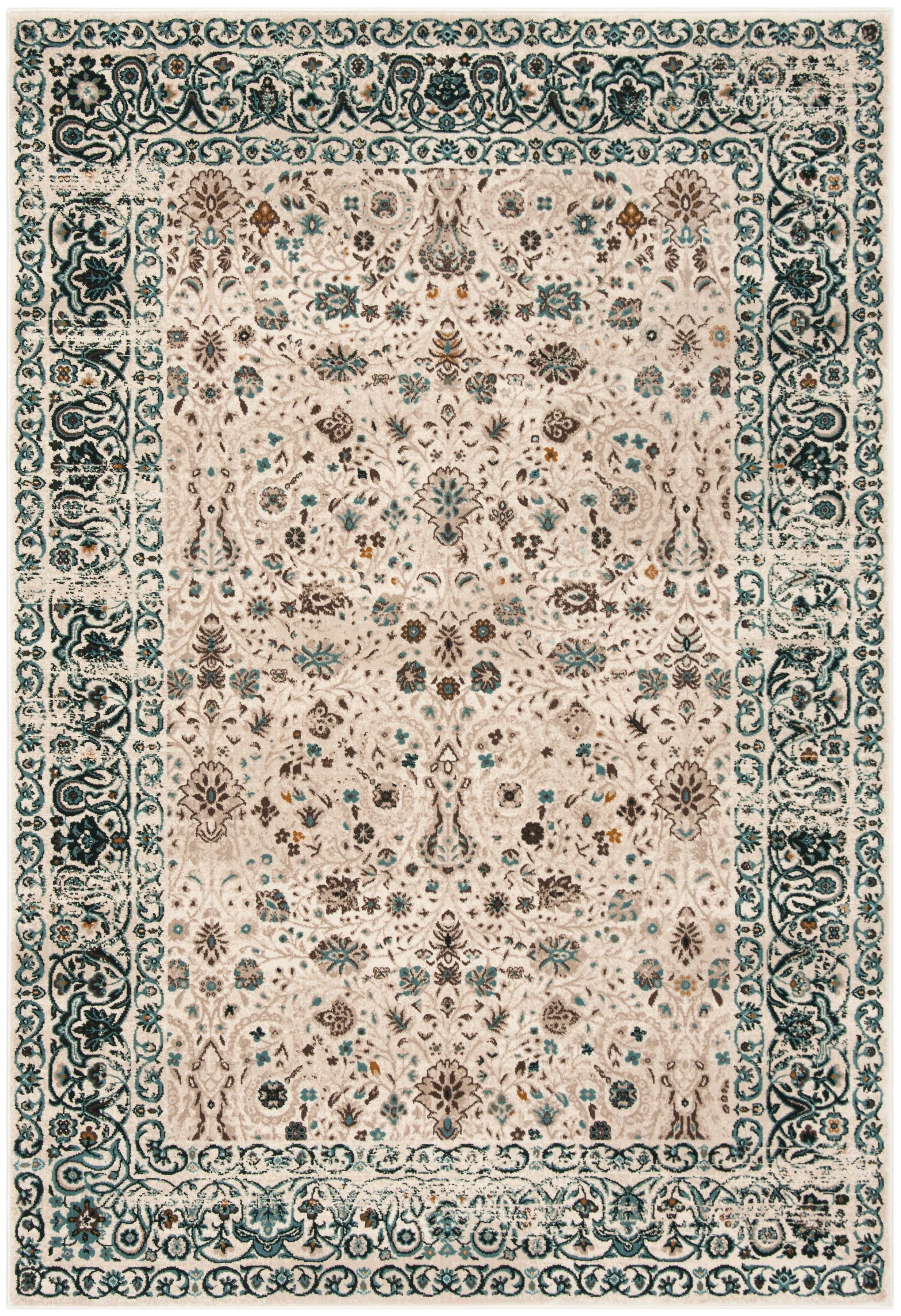 Safavieh SER213D-5 Serenity Pasquale 5 x 8 (ft) Loomed Polypropylene Beige/Blue Rectangular Indoor Floral/Botanical Vintage Area rug