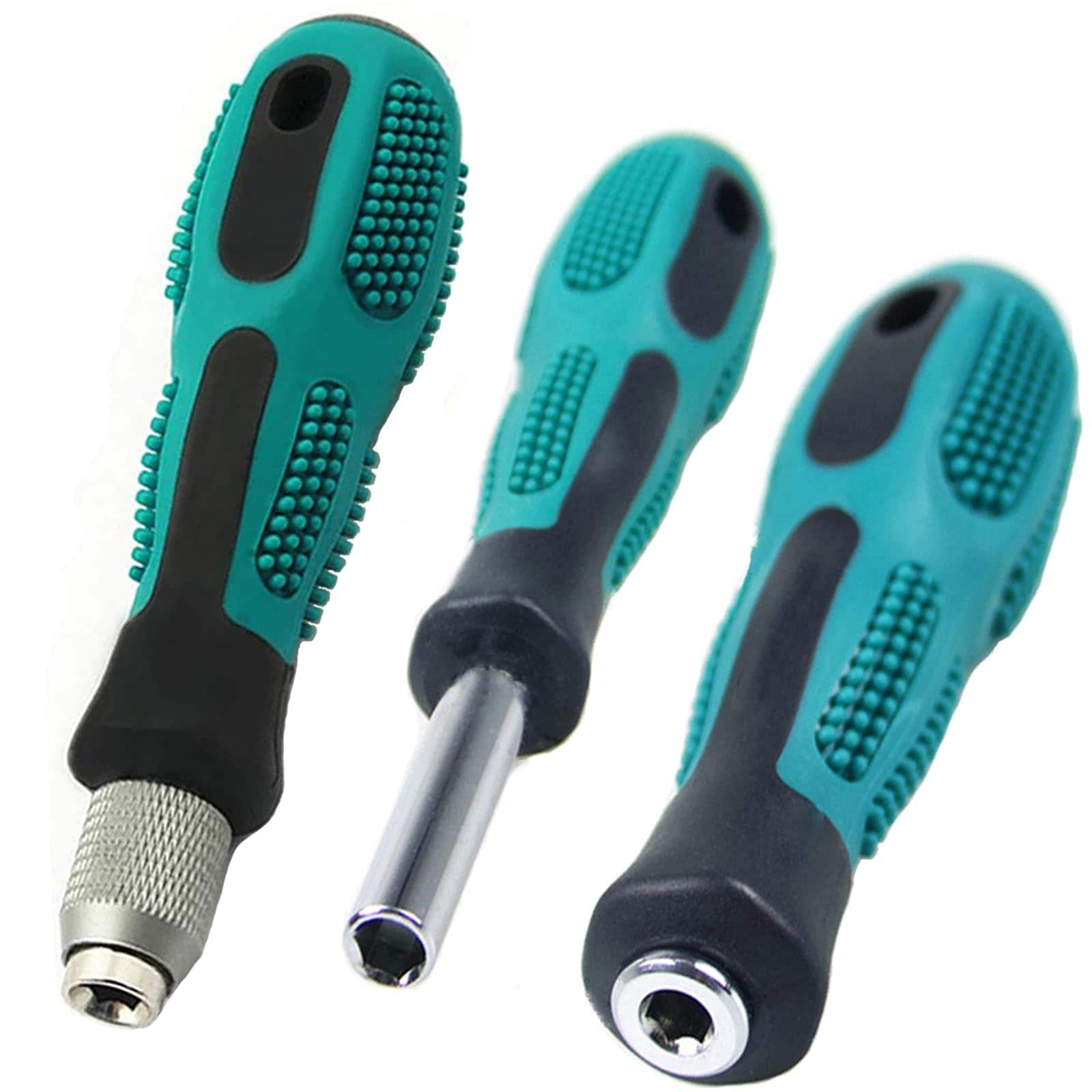 CYIKE  3 Piece 1 quarter Hex Screwdriver Bit Holder Handle Set with Quick Change Magnetic and Direct Insertion Handles durable home and garden