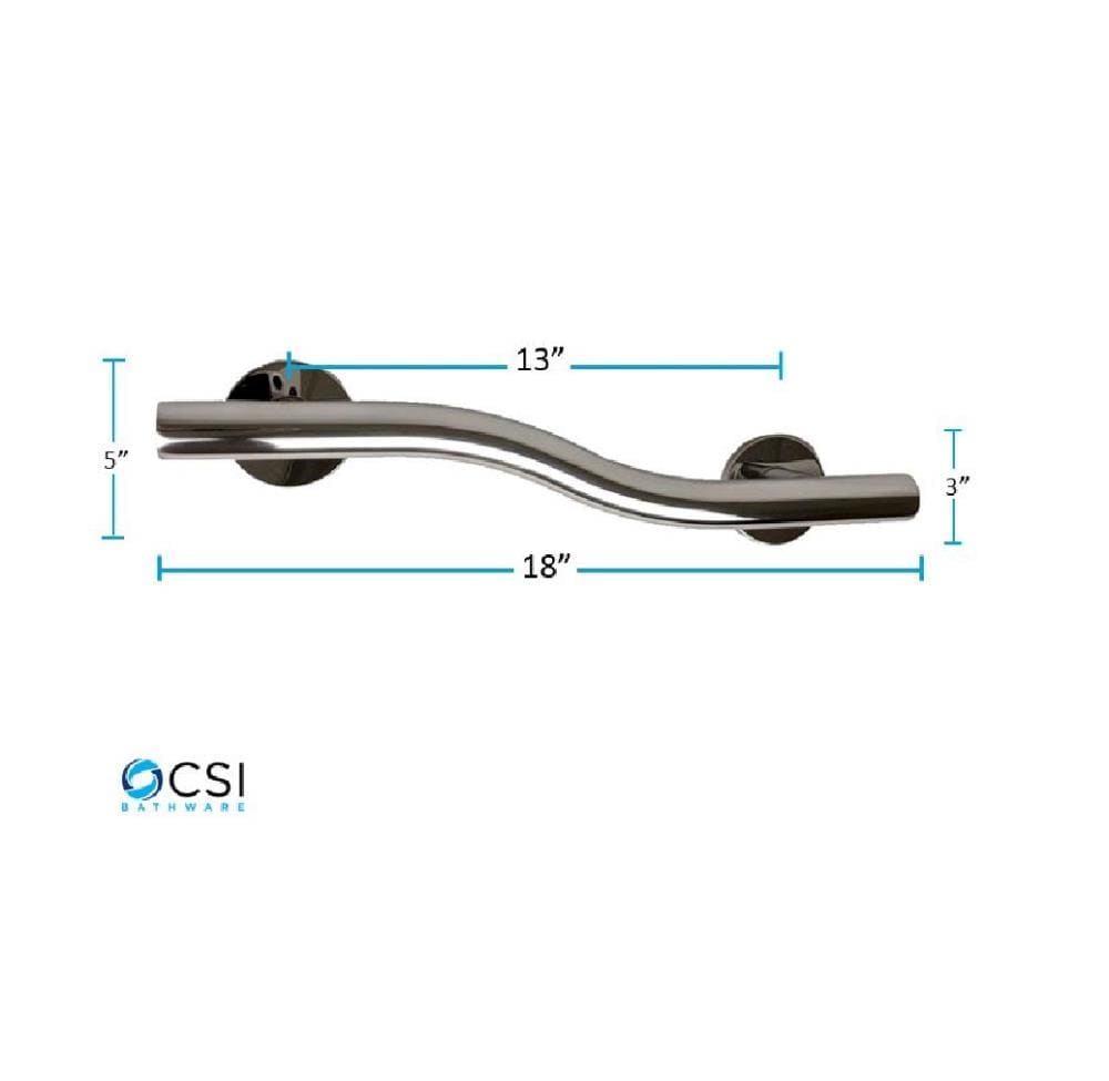 CSI Bathware BAR-WR18-TW-125-PO Grab-Bars - View #3