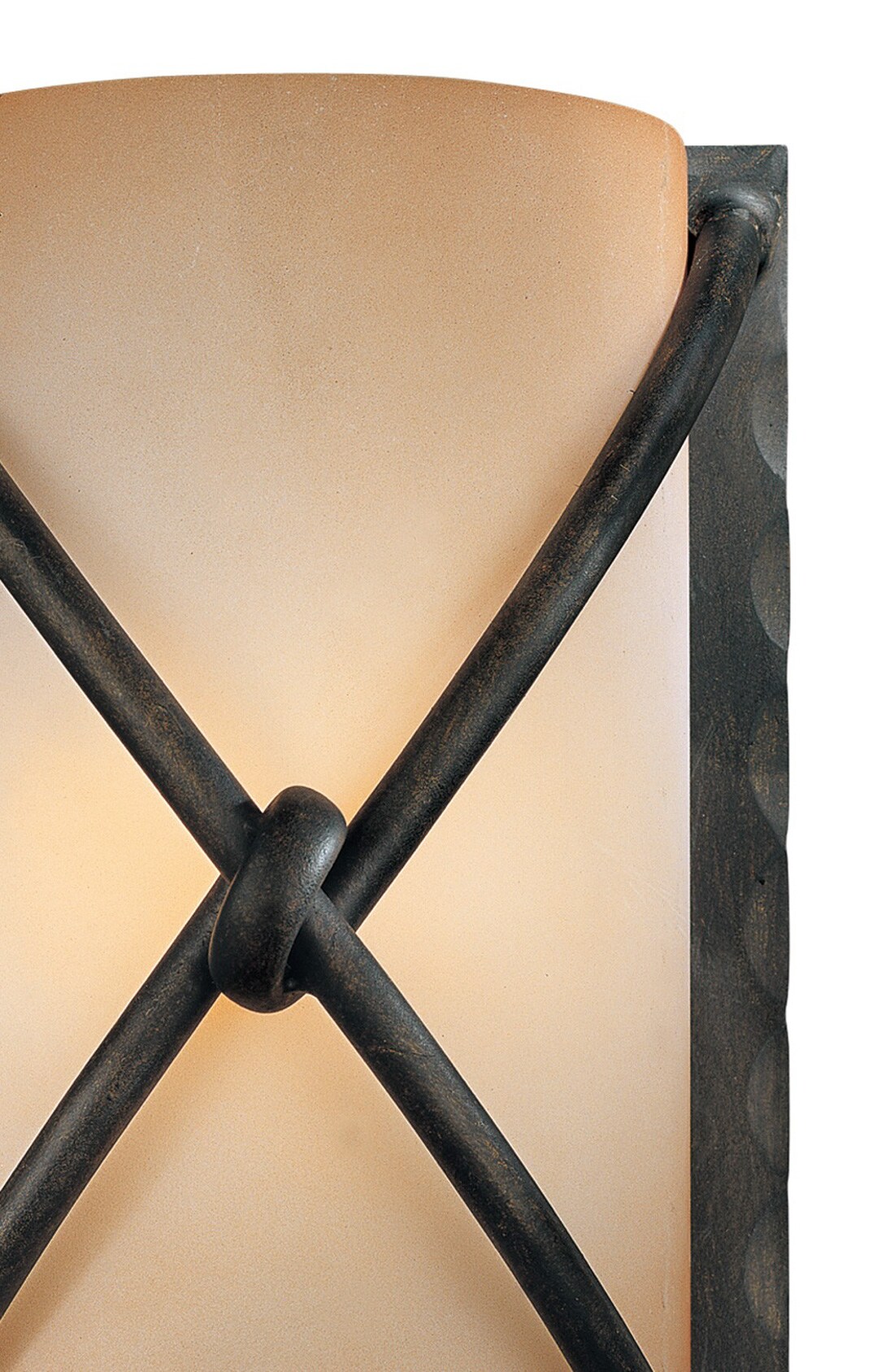Aspen Bronze Dimmable Sconce with Rustic Scavo Glass Shade