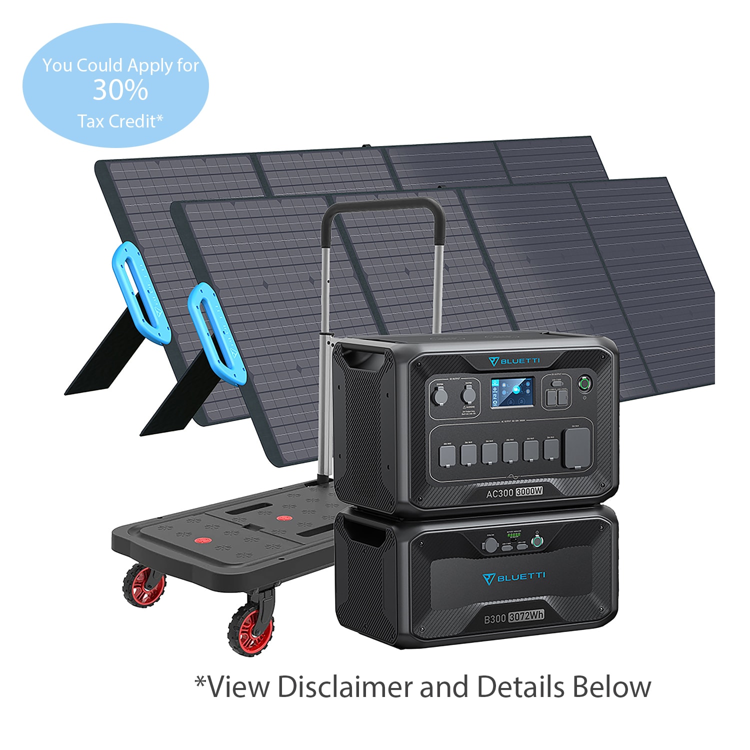 BLUETTI Power Station 5000W AC500&B300S Extra Battery 3072Wh PV350W Solar  Panel,  in 2023