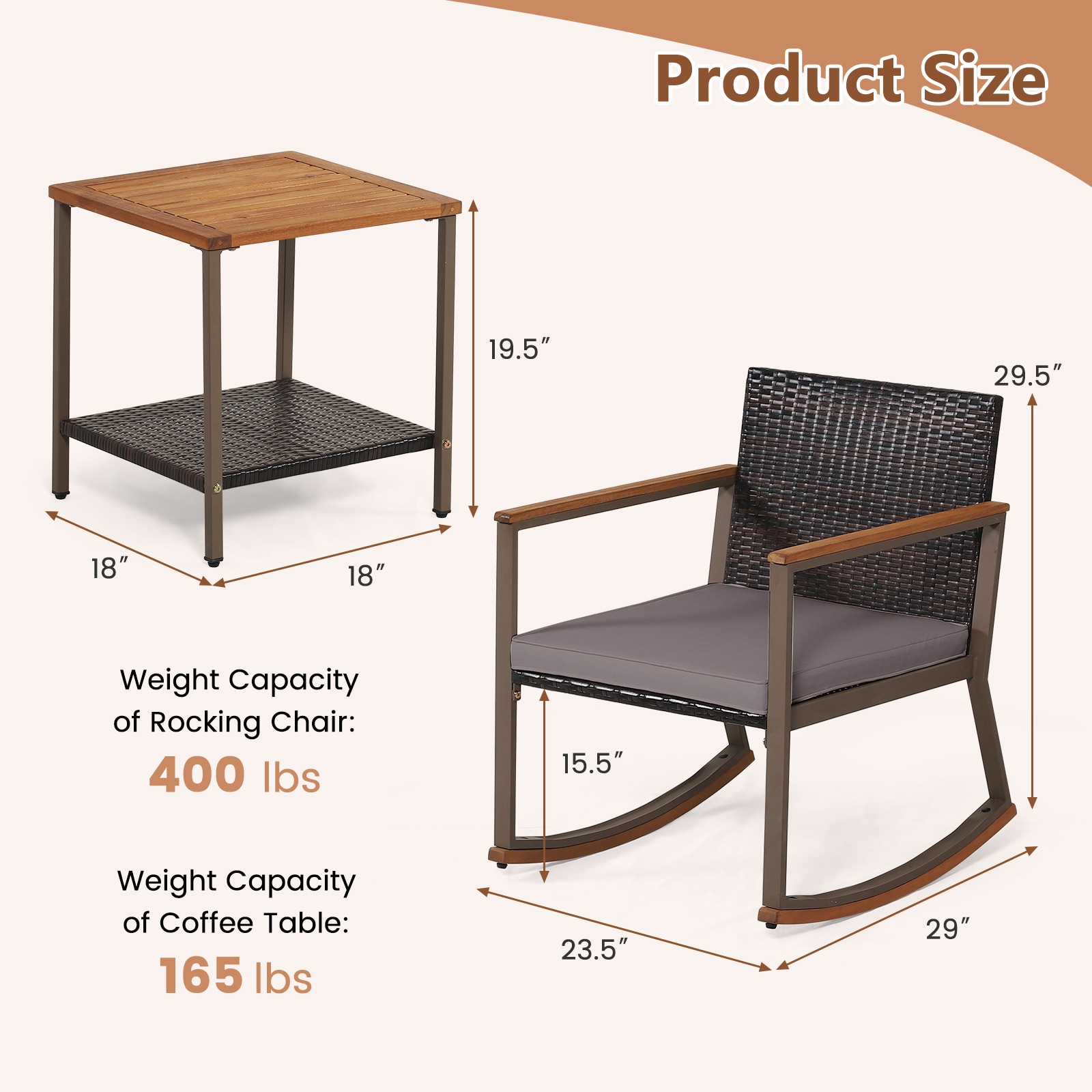 Forclover HBV-70901GR Patio-Conversation-Sets - View #6