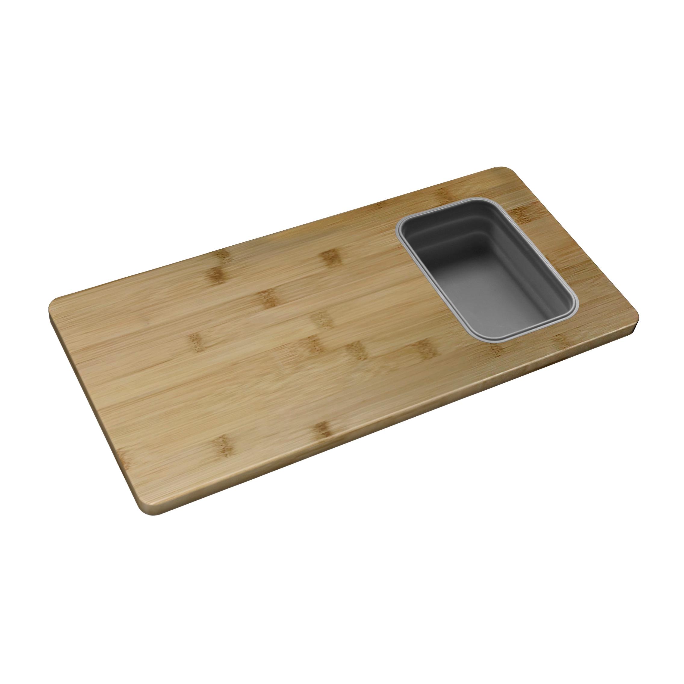 17 Inch Workstation Sink Bamboo Cutting Board Set With 1 Collapsible  Container