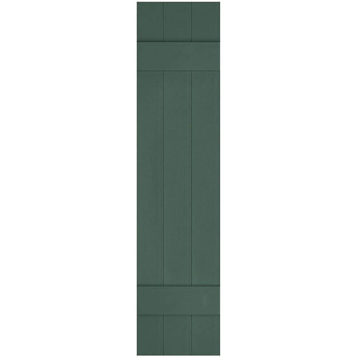 Ekena Millwork LJ4S14X05100FG Lifetime Quickship Four Board Joined 14-in W x 51-in H Forest Green Farmhouse Exterior Shutters (2-Pack)