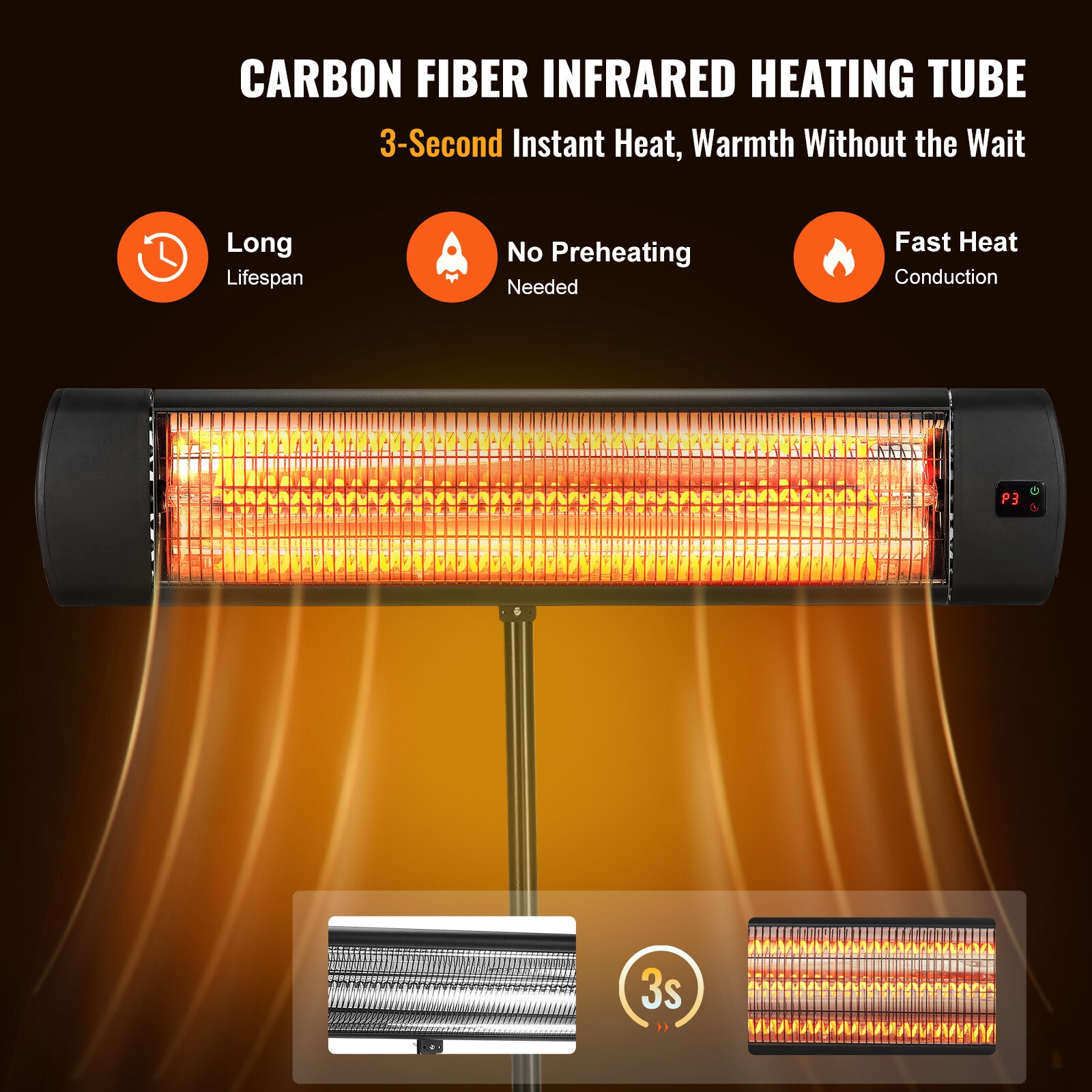 VEVOR HWXJRQTXLS876NTYEV1 Portable-Electric-Heat - View #7