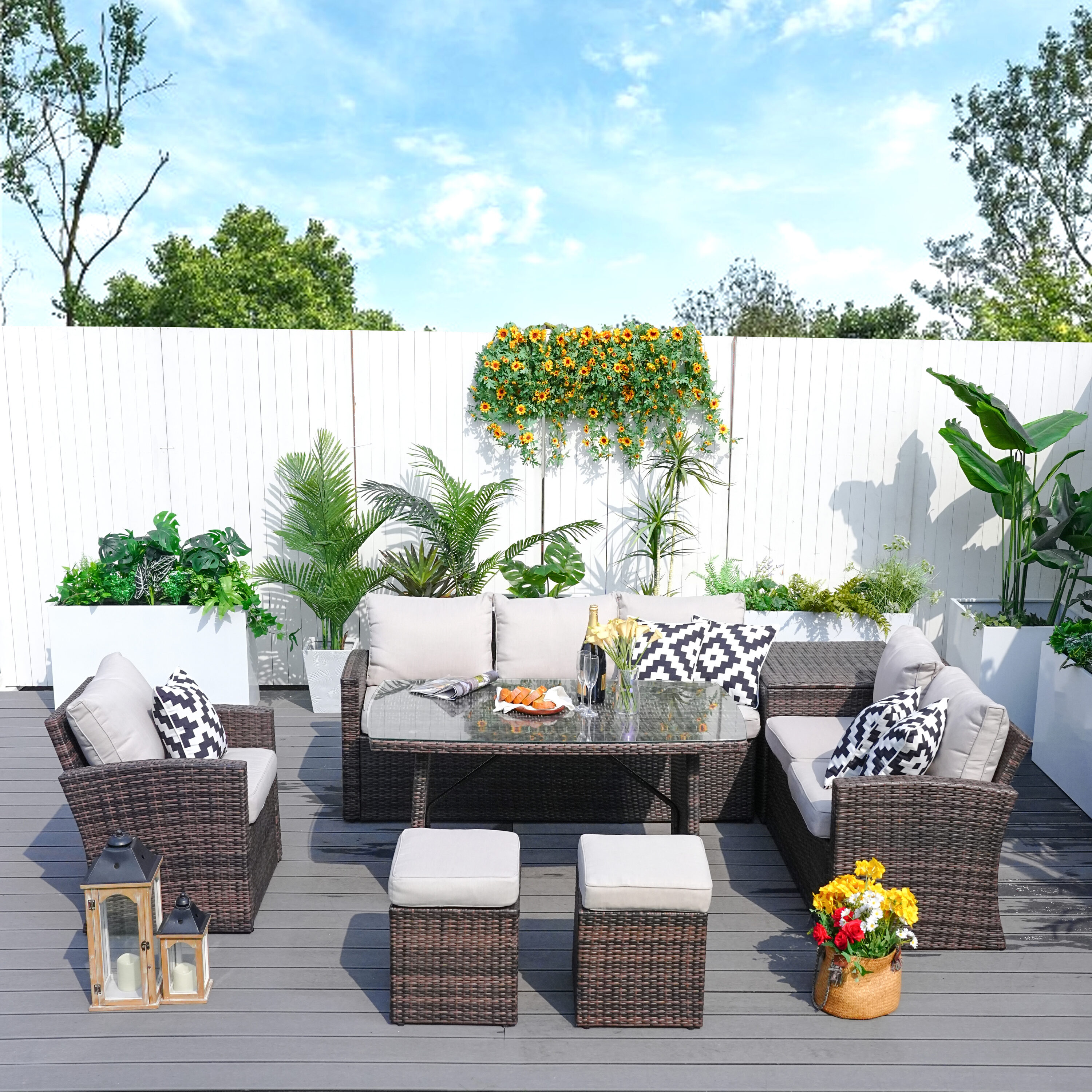 Moda Furnishings MOS-1403B-B Patio-Conversation-Sets - View #4
