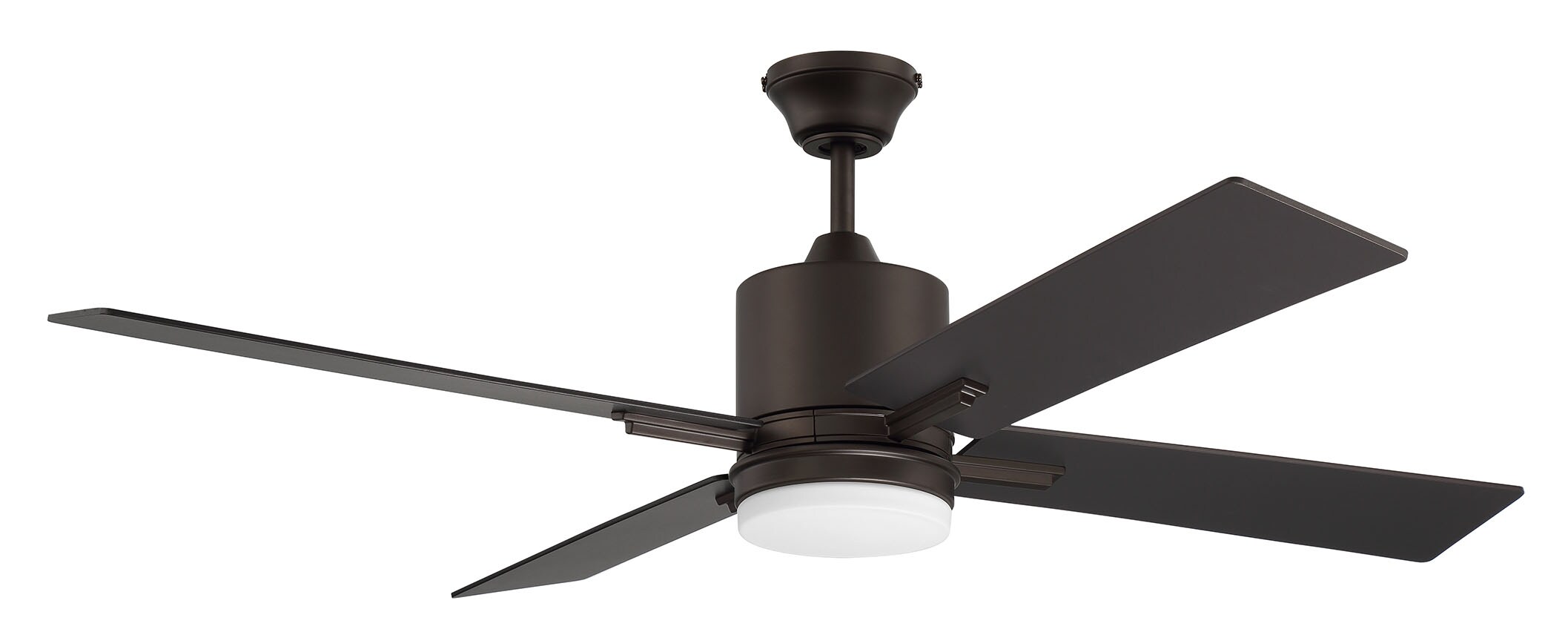 Craftmade TEA52ESP4 Teana 52-in Integrated LED Downrod or Flush Mount Espresso with Espresso Blades Ceiling Fan With Light ( 4 -Blade )