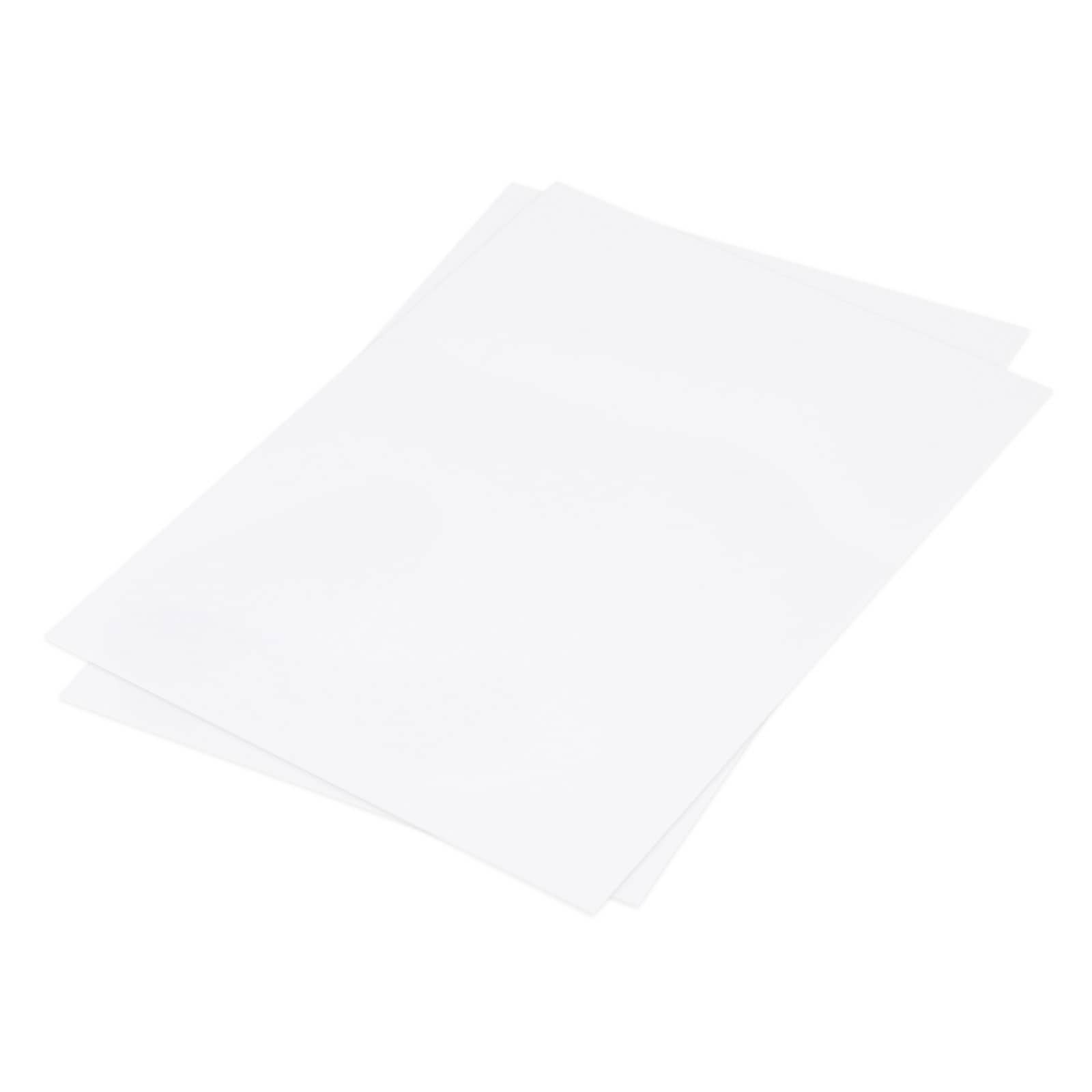 2pcs ABS Plastic Sheet 12-Inch x 8-Inch x 0.06-Inch ABS Styrene Sheets for Building Model DIY Crafts Panel White