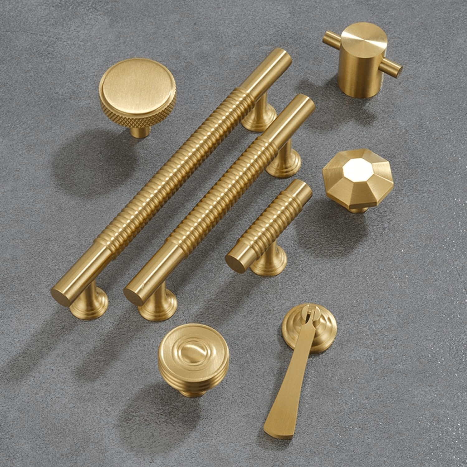 Rbied LSJL-014 Solid Brass Cabinet Handles Round Drawer Knobs