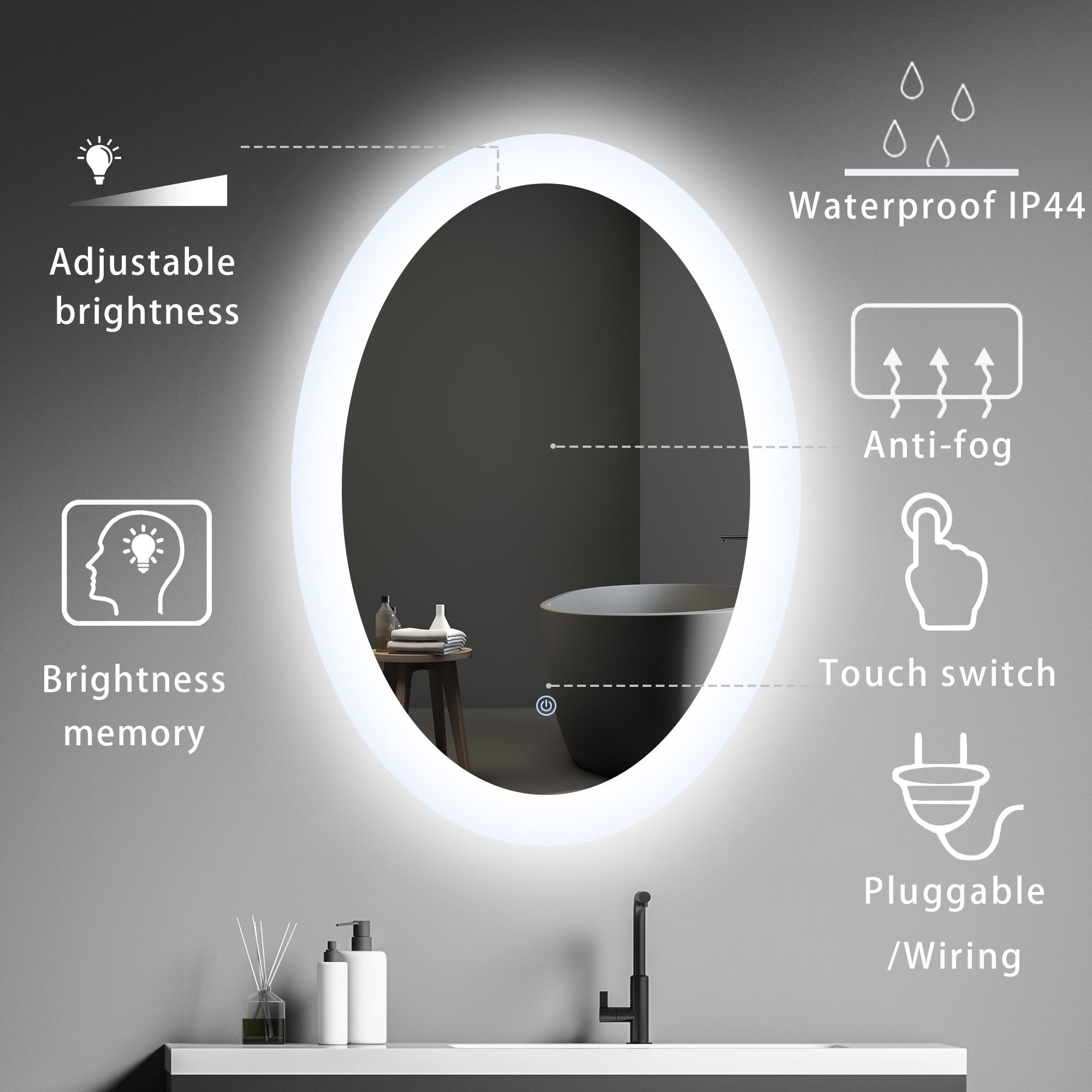 WELLFOR WB#EMI-14C-2028 Framed-Bath-Mirrors - View #4