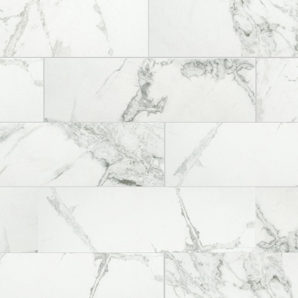 The Tile Life SPREX0412GM Sample- Pent House Mountain Treasure 4-in x 4-in Polished Porcelain Marble Look Floor and Wall Tile
