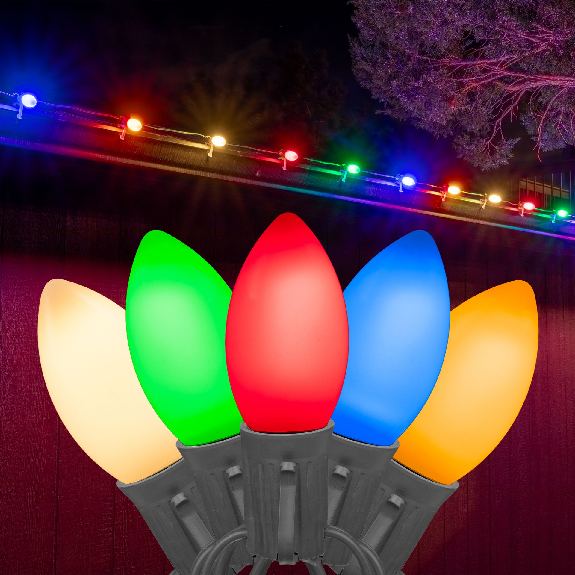 Novelty Lights FC9SET-LED-BK-CR-MU Patio-String-Lights - View #6