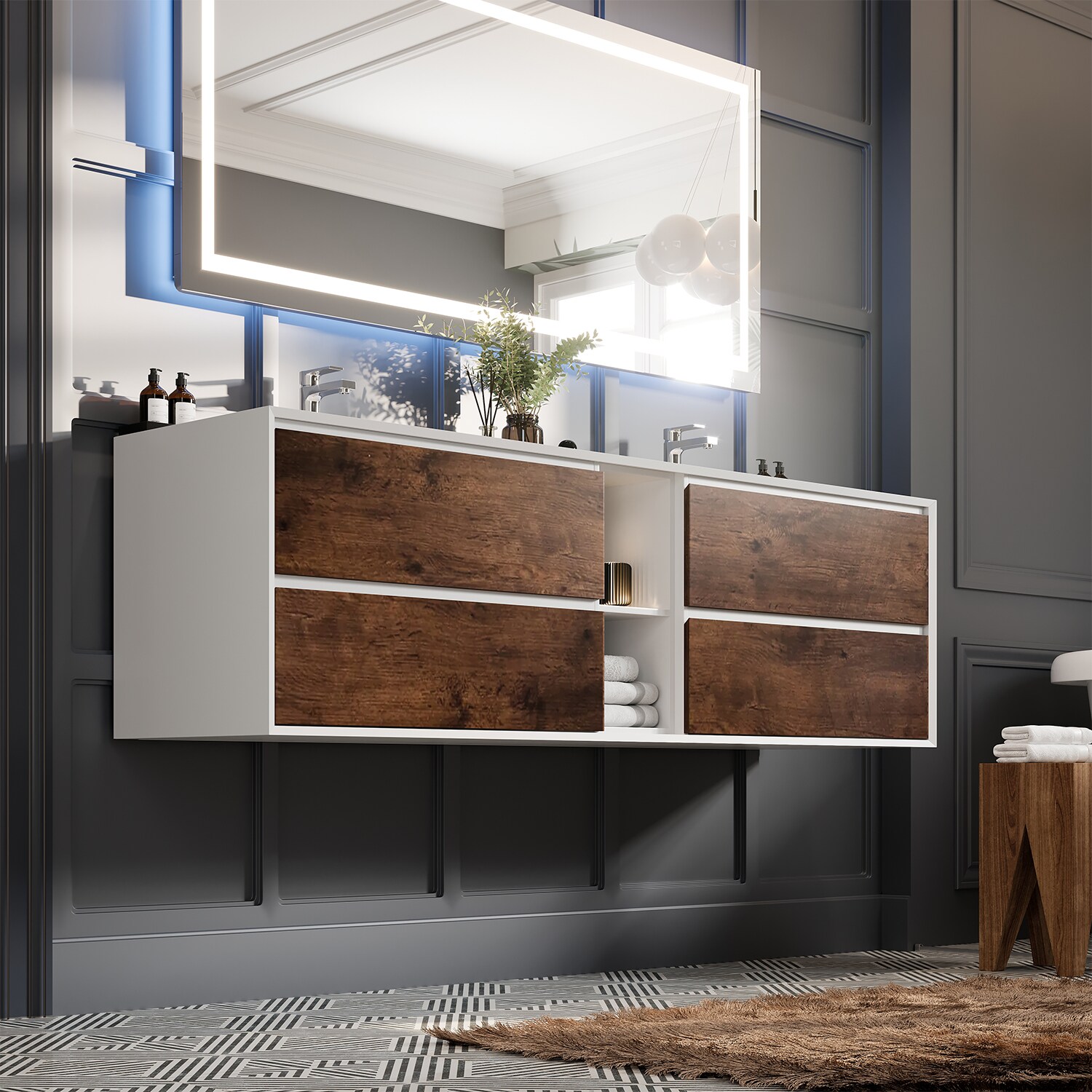 Eviva EVVN777-75RSWD-WH Bath-Vanity-Combo - View #6
