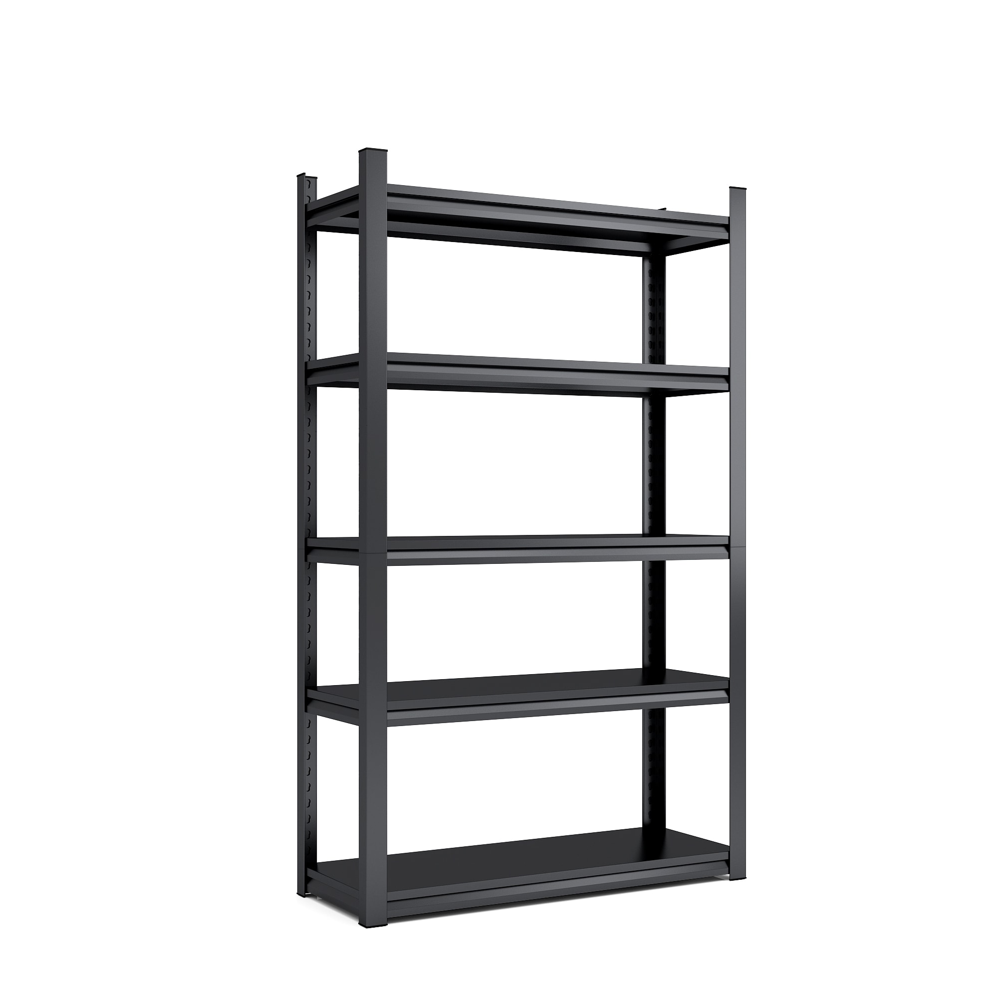Siavonce FZ91055 N/O Steel Heavy Duty 5 -Tier Utility shelving unit ( 47.2-in W x 23.6-in D x 72-in H ) ( Black , ( 500-lb lbs. Capacity Per Shelf )