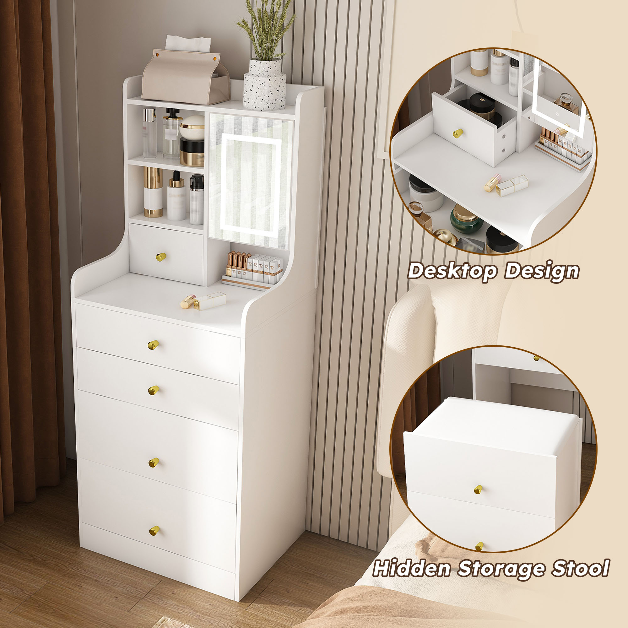 SINOFURN SYB260024BK Bedroom-Vanities - View #16