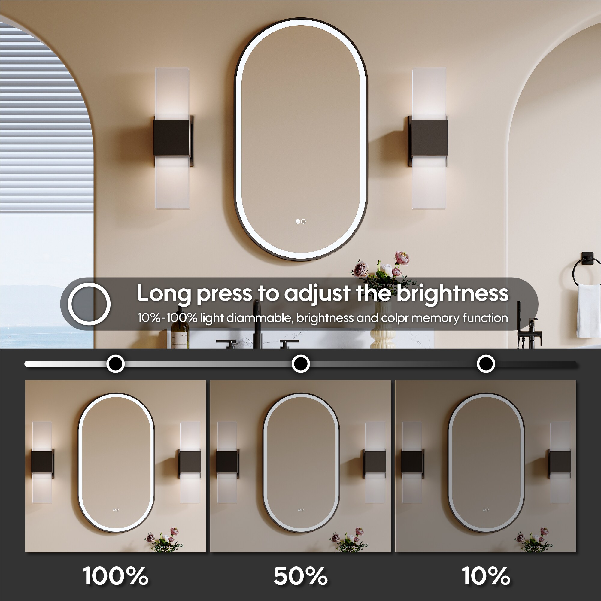 CALVON RC9-OR2036MB Framed-Bath-Mirrors - View #6