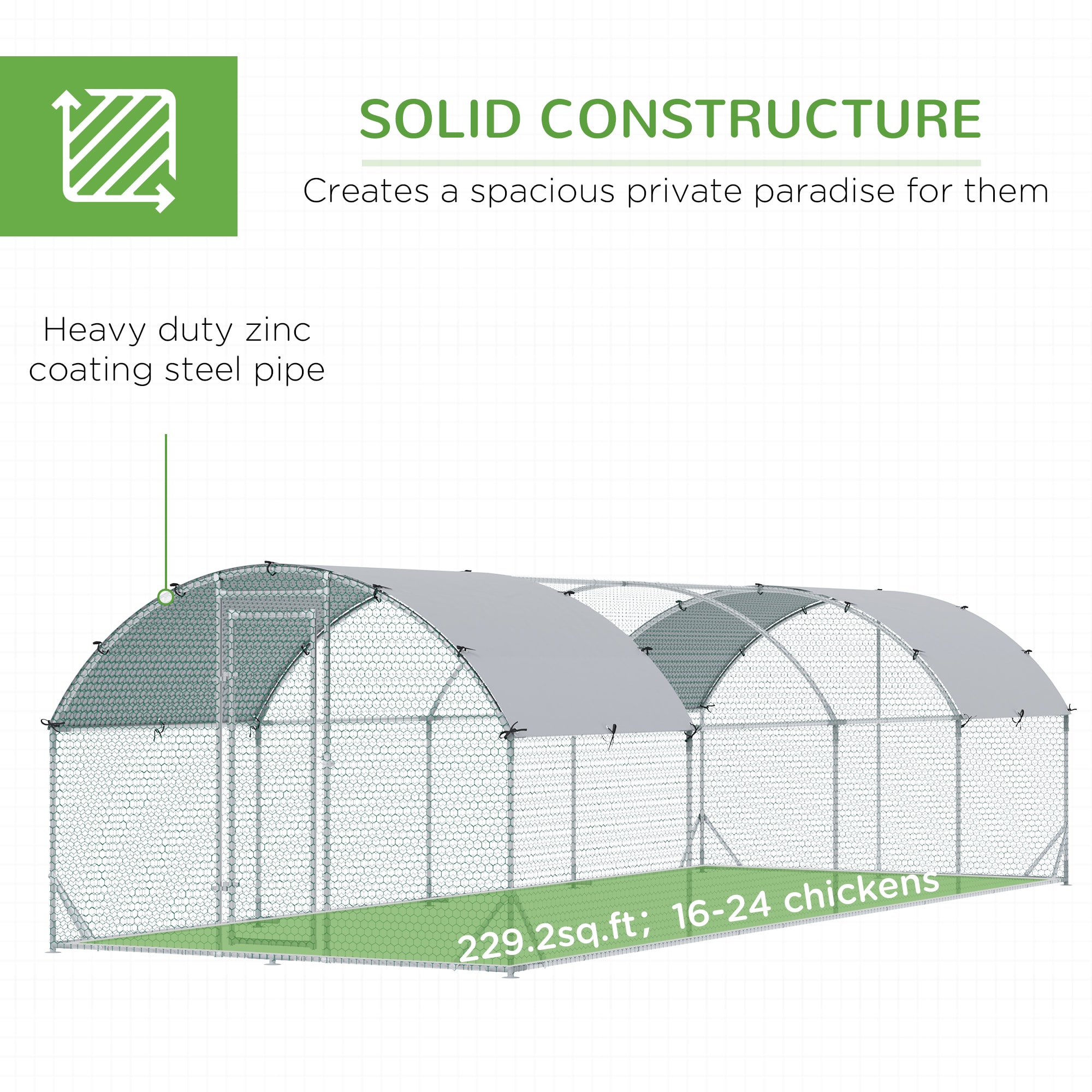 PawHut D51-321V03 Chicken-Coops-Rabbit-Hutches - View #8