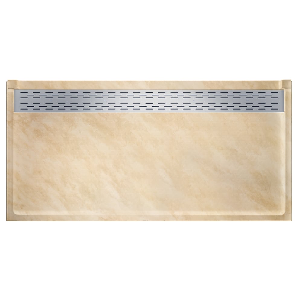 SWAN SBF-3464-128 34.13-in W x 64.25-in L x 5.33-in H Golden Steppe Rectangle Shower Pan Base (Front Drain)
