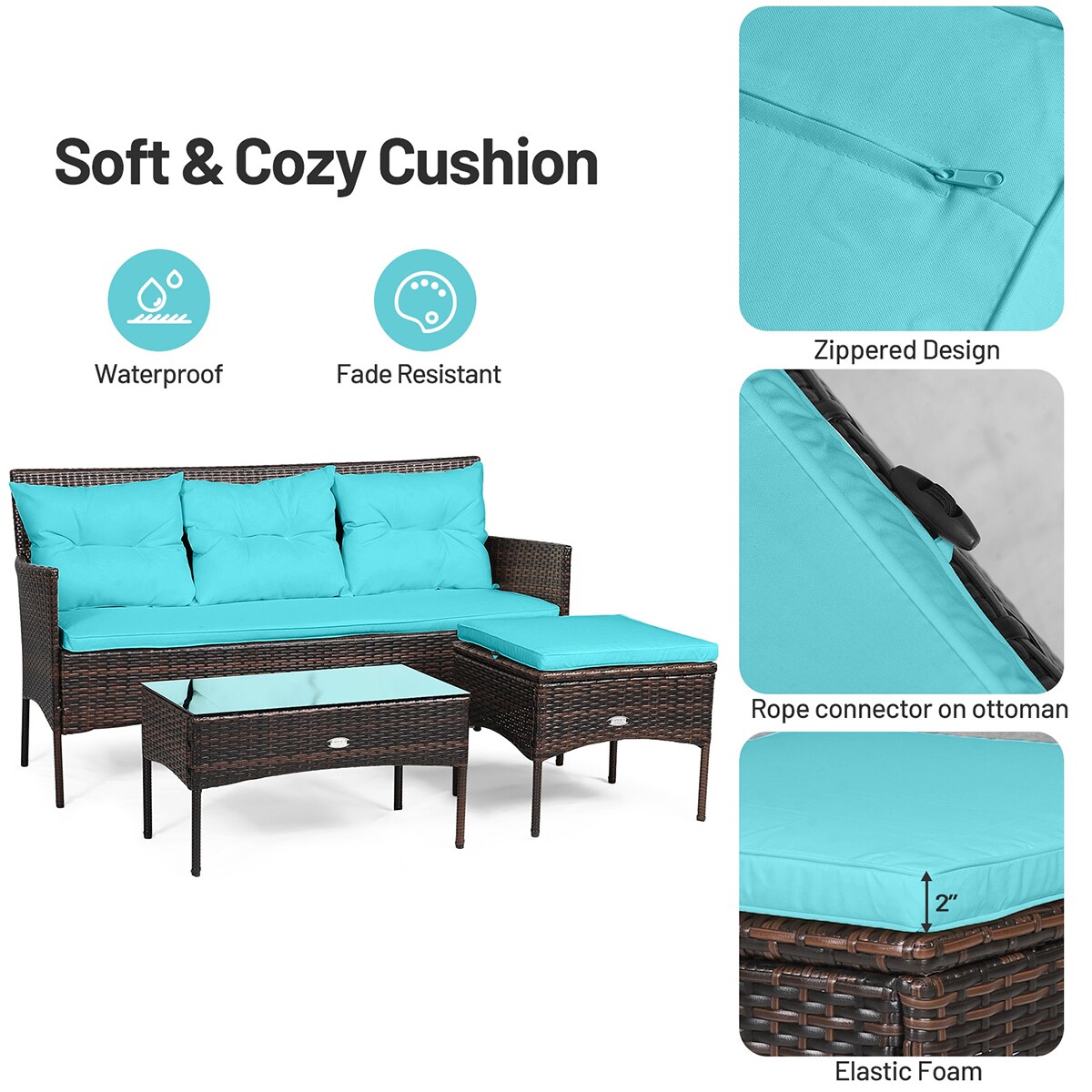 Forclover HYFE-65848ZS Patio-Conversation-Sets - View #7