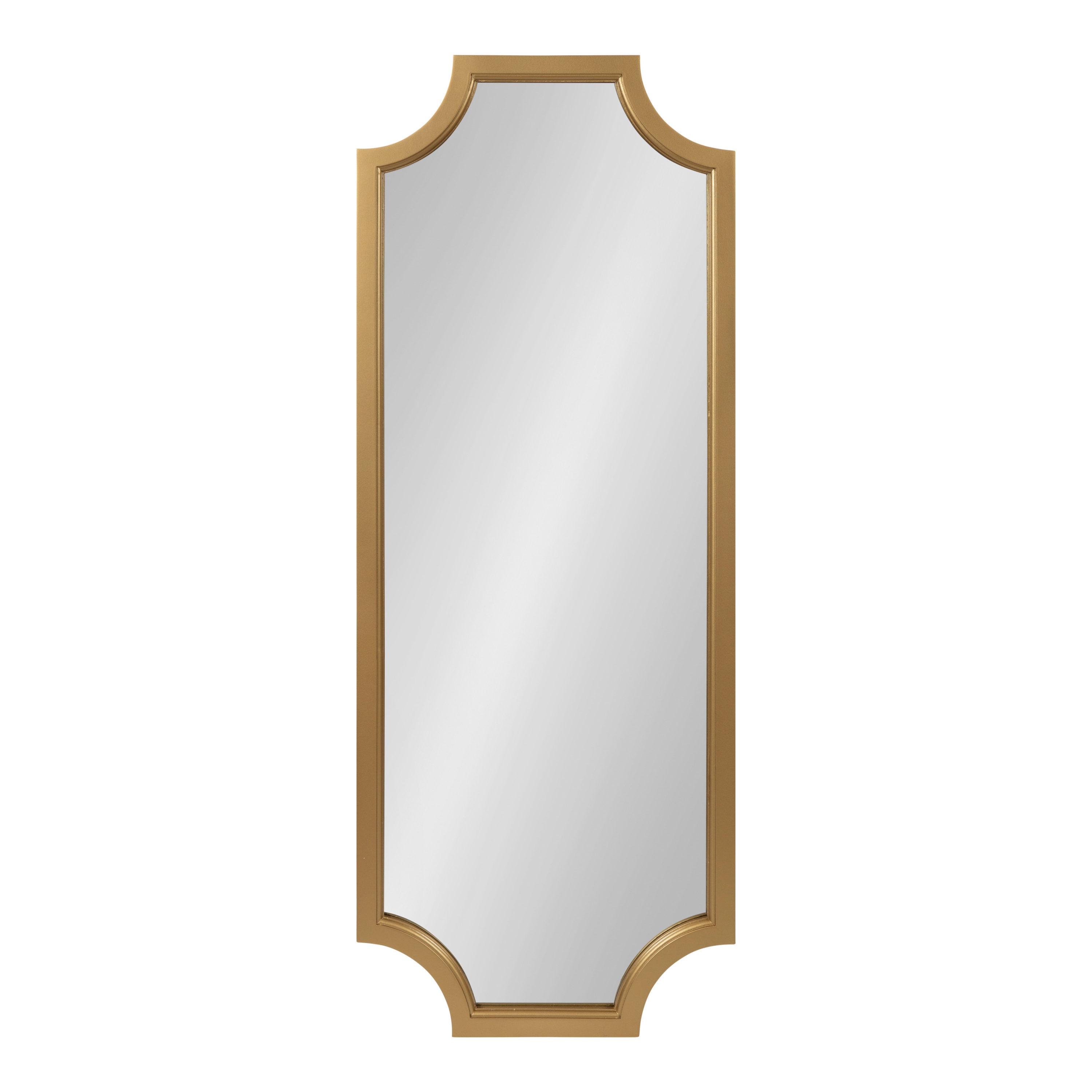 Kate and Laurel 215377 Hogan 17.88-Inches W x 47.75-Inches H Rectangle Gold Framed Full Length Wall Mirror