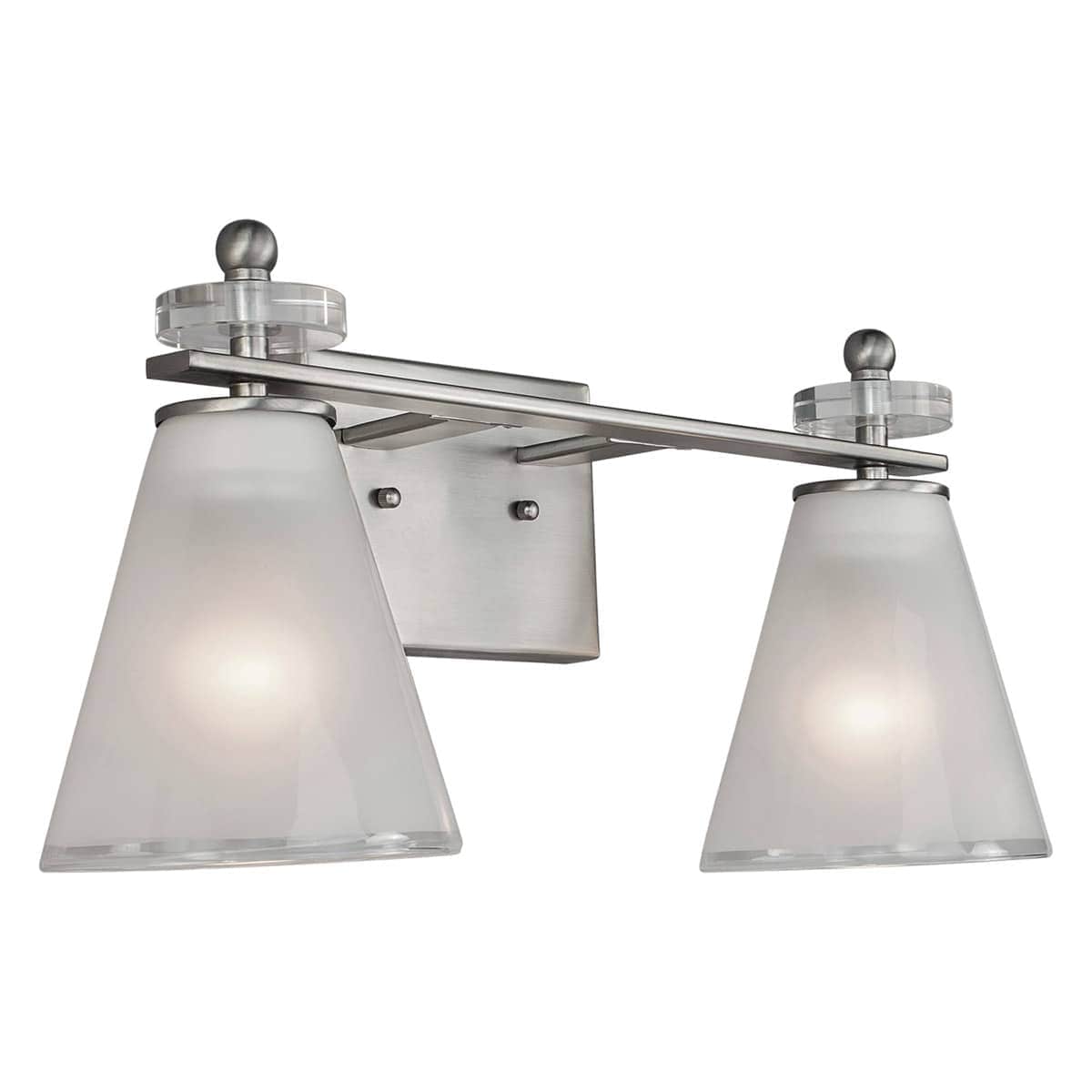 Forte Lighting - 5132-02-55 Signature 2 Light 18 inch Brushed Nickel Vanity Light Wall Light