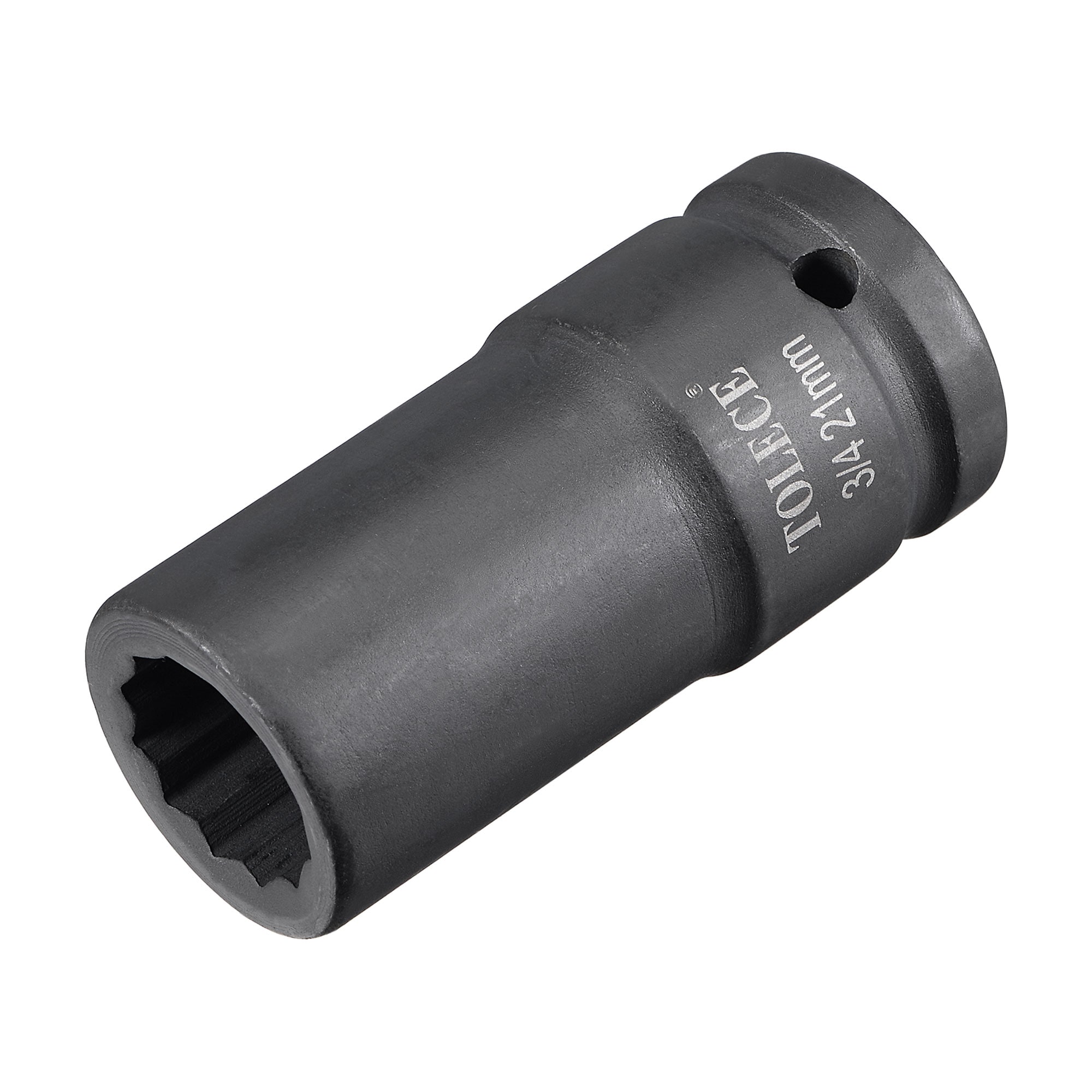 Unique Bargains 3/4-Inch Drive 21mm 12-Point Deep Impact Socket CR-MO Steel 78mm Length Metric Sizes #S26062200UX1637