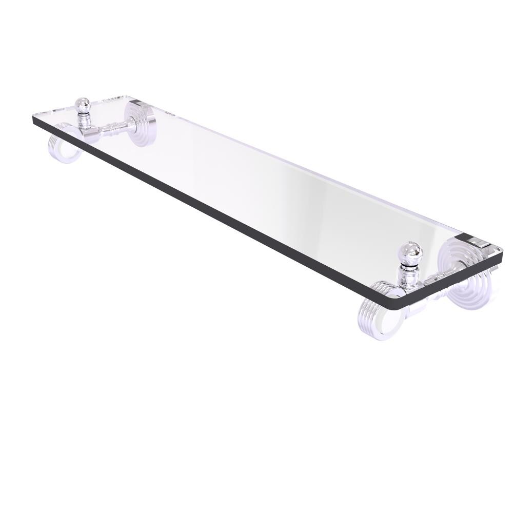 Allied Brass PG-1G-22-PC Pacific Grove Polished Chrome Wall mount Bathroom Shelf ( 22-in x 3.2-in x 5-in )