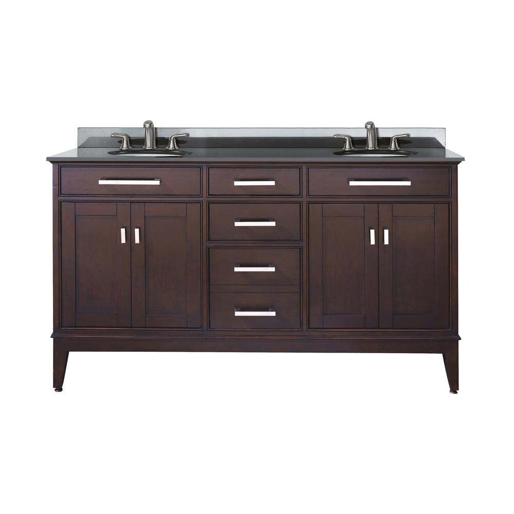 Avanity Madison 61-in Espresso Undermount Double Sink Bathroom Vanity ...